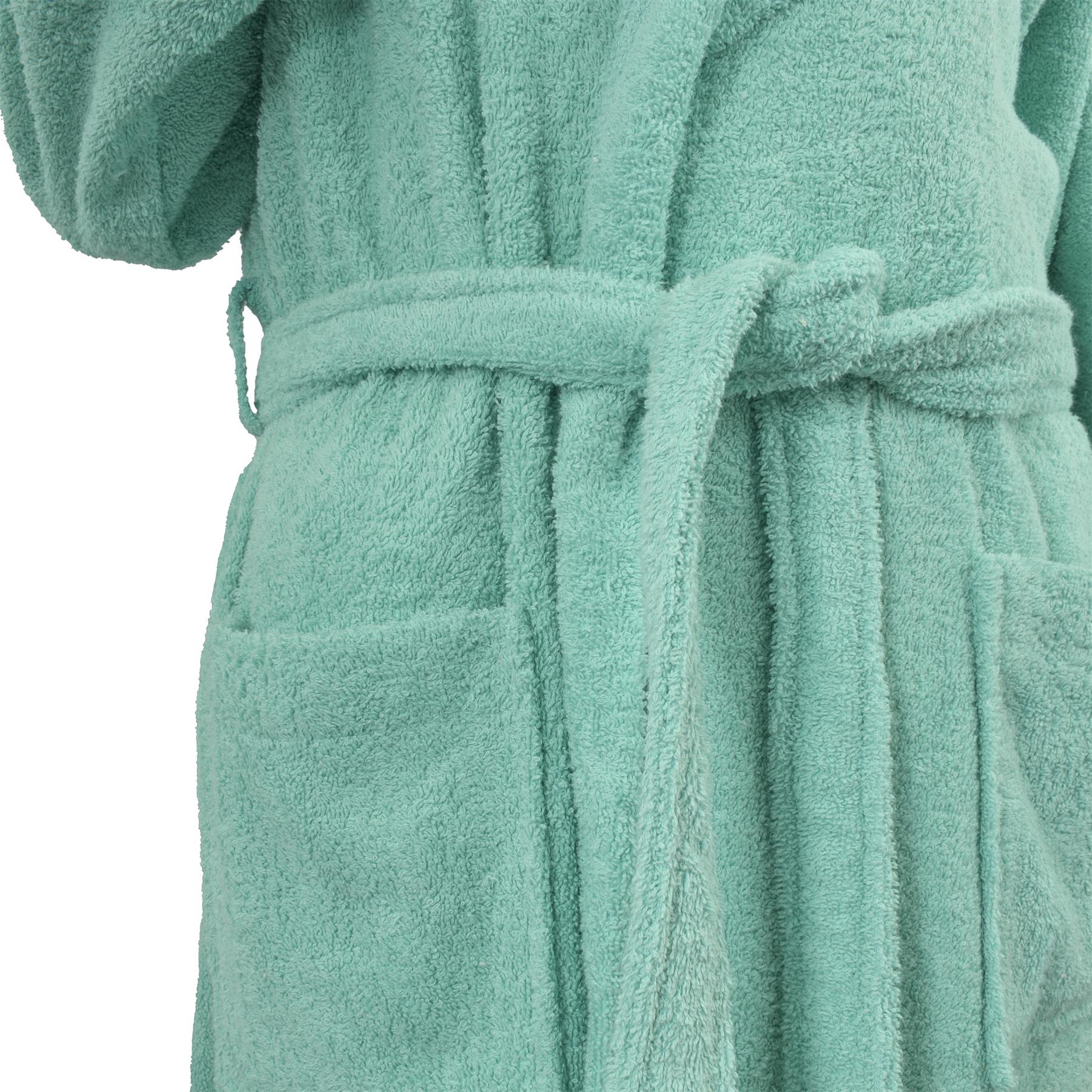 A2Z Ladies Luxurious 100% Cotton Towelling Bathrobe Hooded Towel Robe For Womens