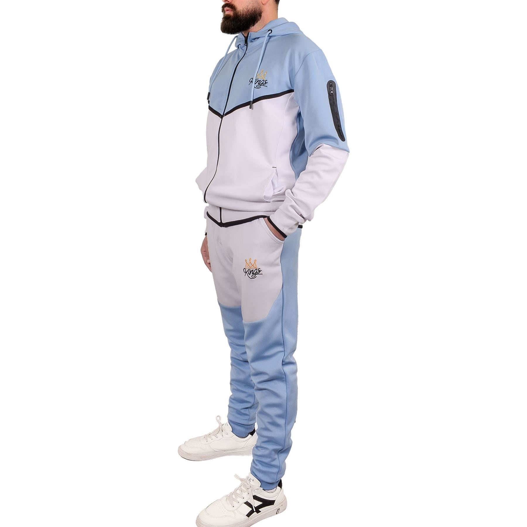 Mens Tracksuit Kings Embroidered Hoodie Bottom Jogging Suit Sportswear For Adult