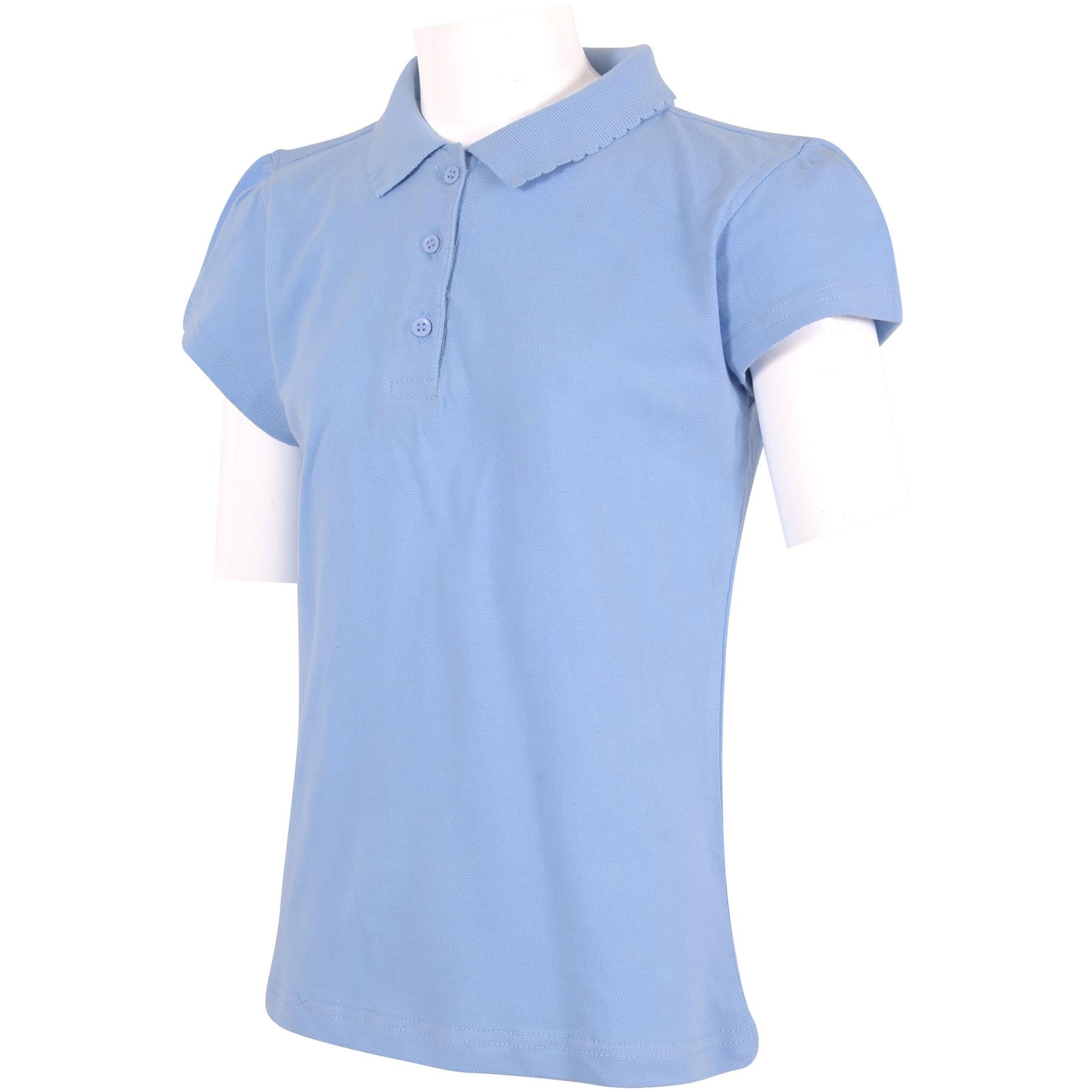 Kids Girls T Shirts Plain Polo Summer Fashion Soft Feel Tank Top & Tees 3-13 Yrs