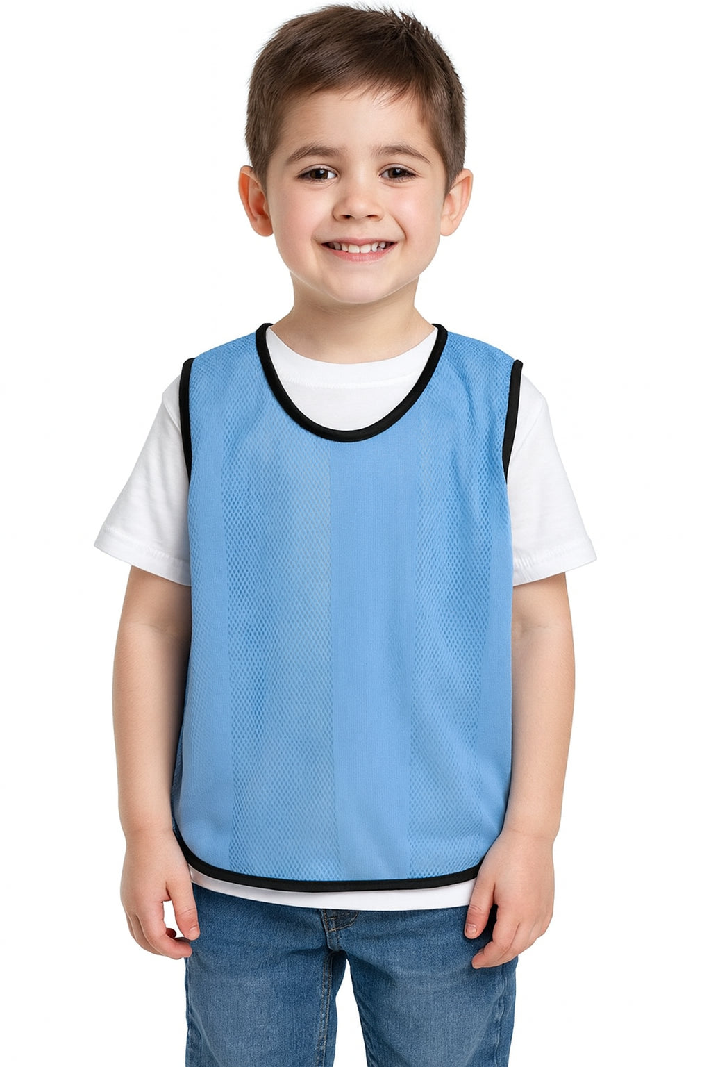 A2Z 4 Kids 6 Pack Sports Mesh Bibs Comfortable During Football Rugby Sports 4-14