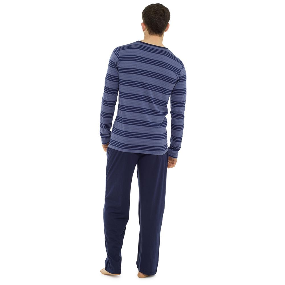 A2Z Mens Pyjama Jersey Soft Striped Long Sleeve Top Bottom Pyjamas 2 Piece Sets