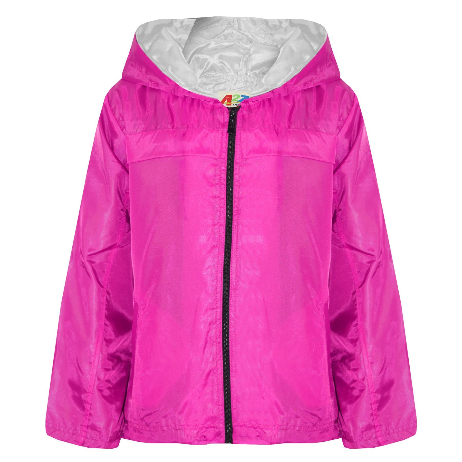 Girls Boys Raincoats Jackets Kids Waterproof Hooded Cagoule Age 5-13 Years