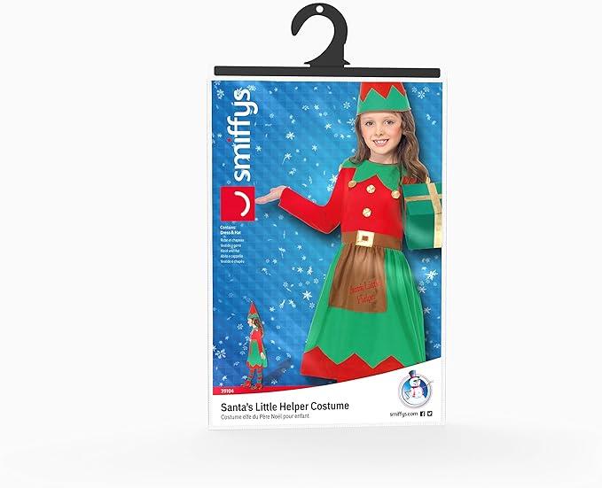 Childs Christmas Santa's Helper Elf Girl Fancy Dress Costume Kids Outfit Smiffys