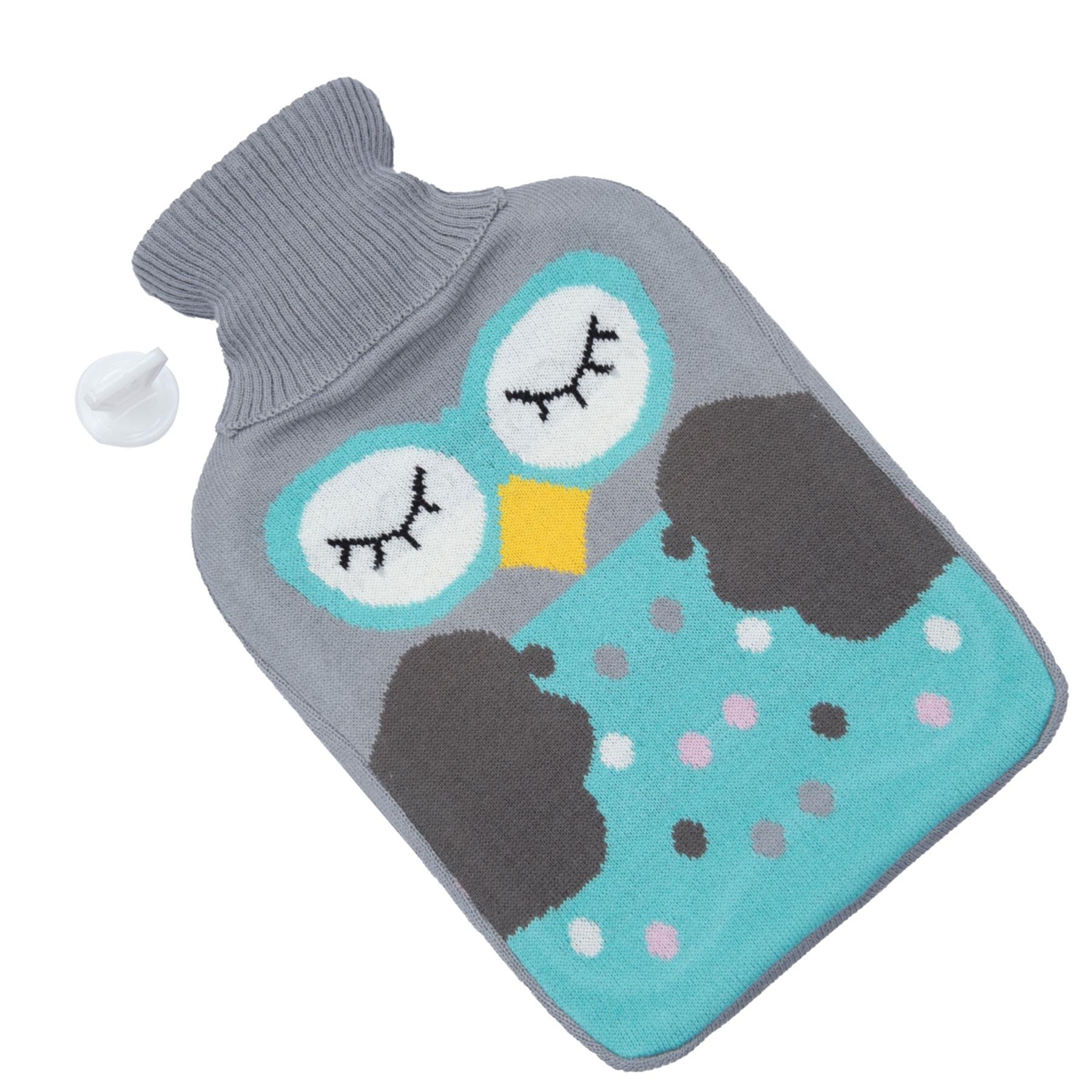 A2Z Hot Water Bottles Christmas Novelty Owl 2L Fleece Cover  Heat Therapy