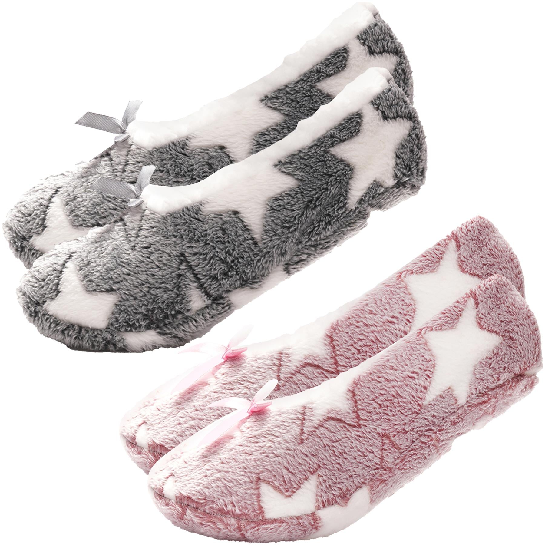 A2Z Ladies Slipper Socks Sherpa Lined Star Fluffy Sock Warm Winter Women Socks