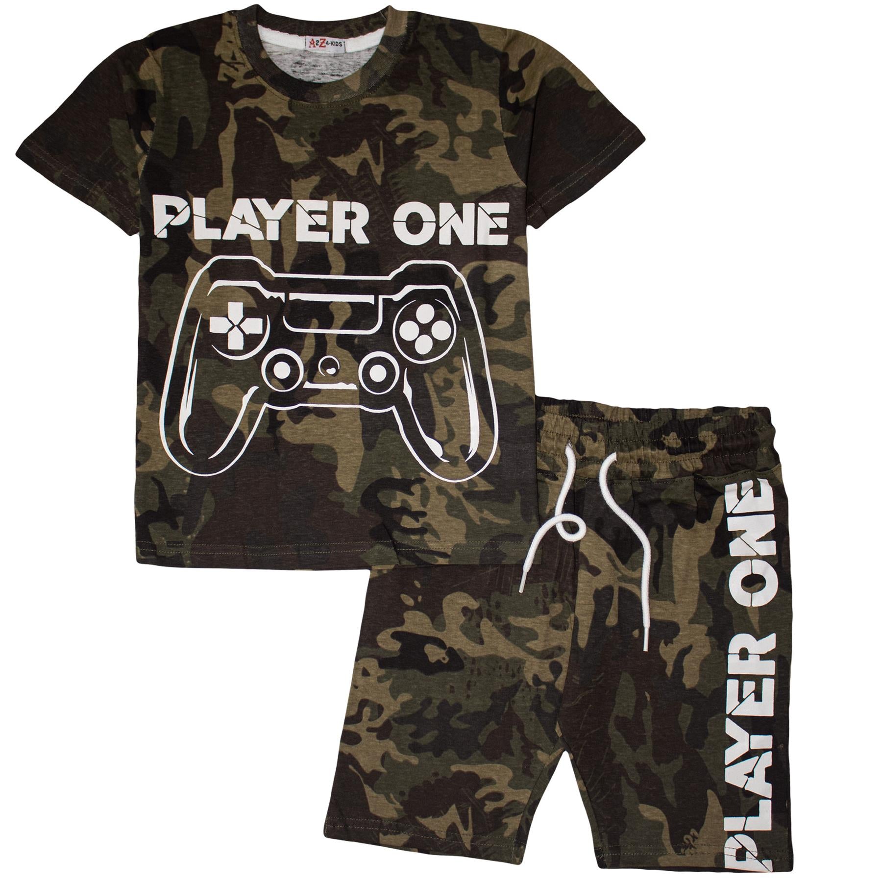 Kids T-Shirt & Shorts Set Gamer Summer Casual Fashion Unisex