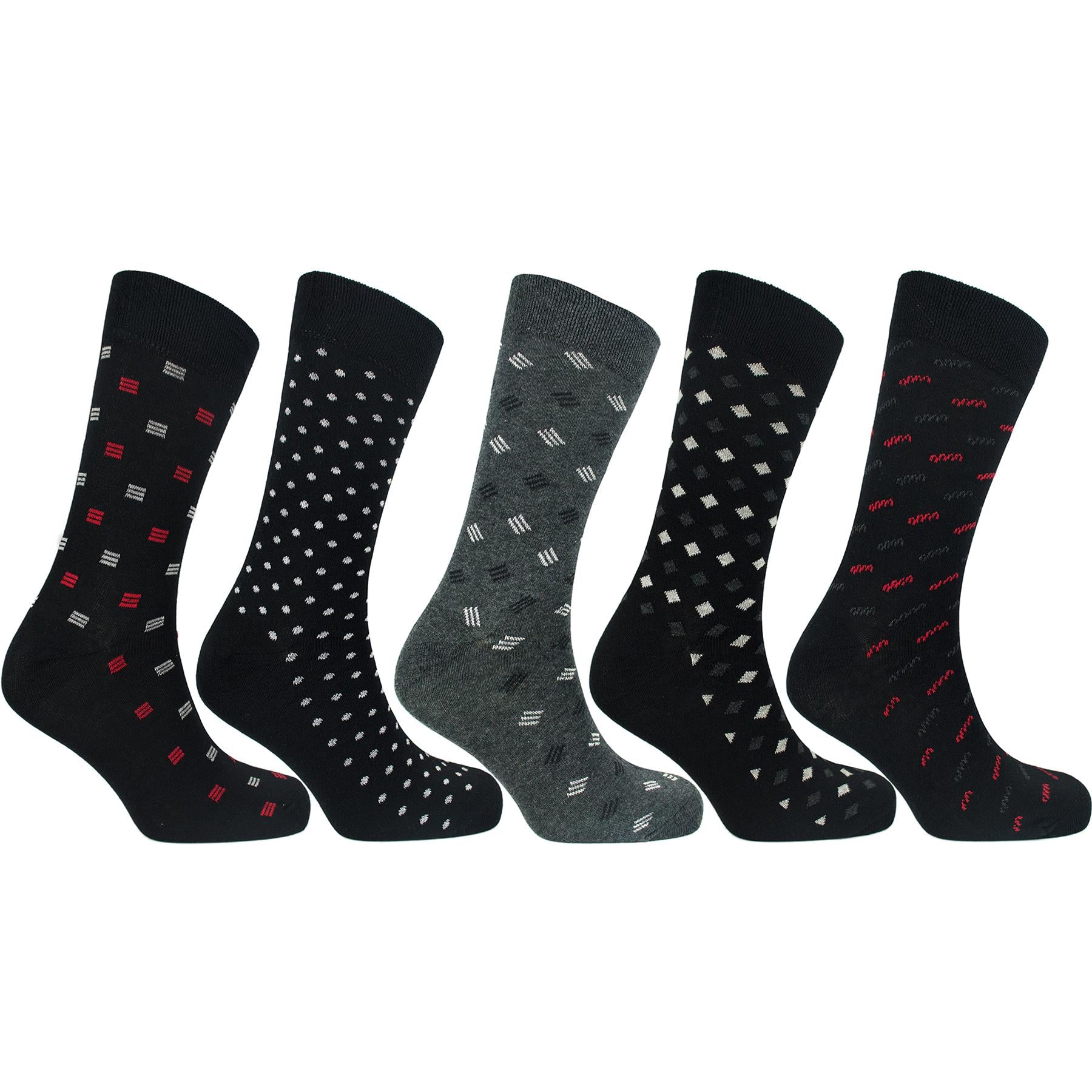 A2Z Mens Socks Pack of 5 Exquisite Elegance Cotton Rich Soft Gift Box Set Socks