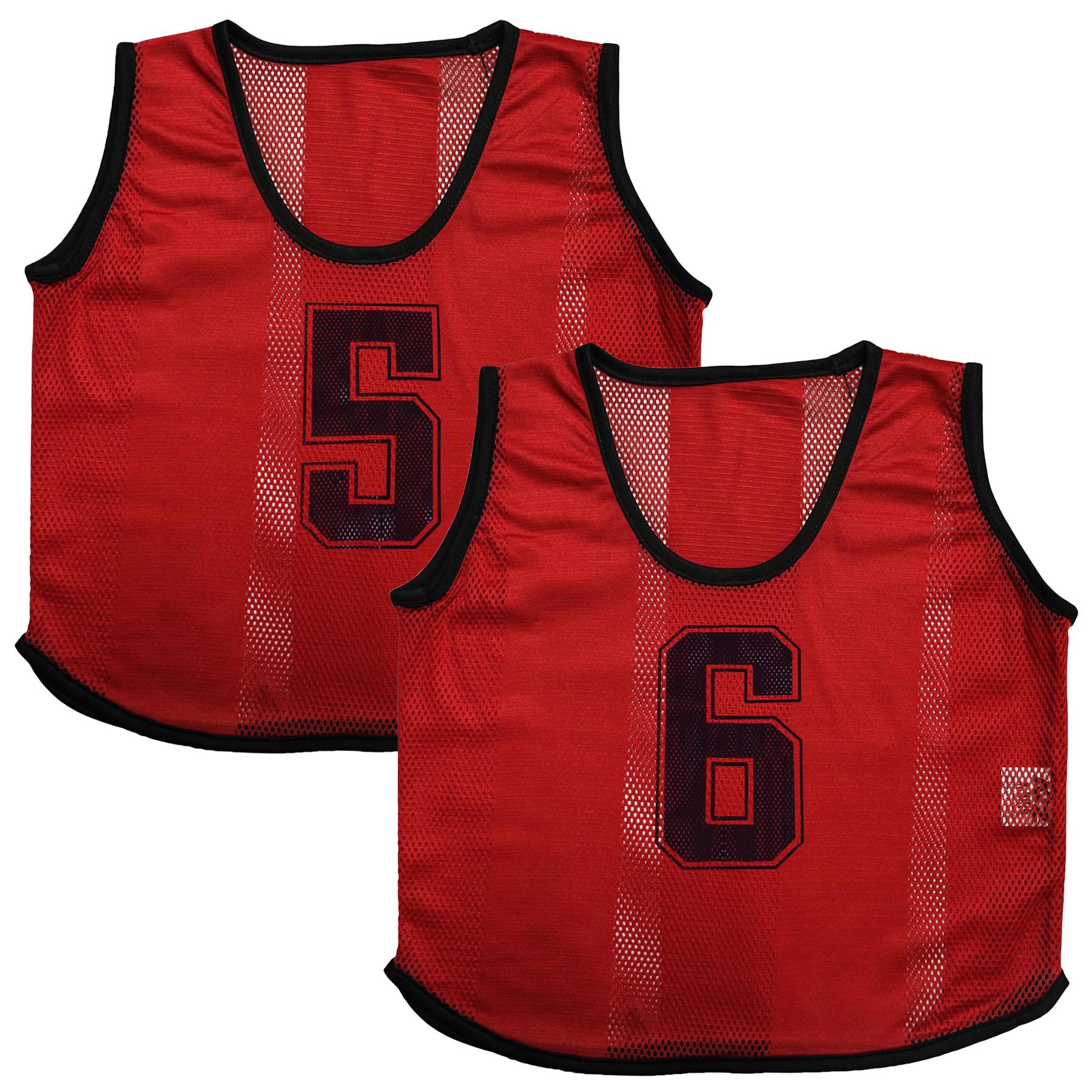 A2Z 6 Pack Sports Number Mesh Bib Comfortable During Football Rugby Sports Adult