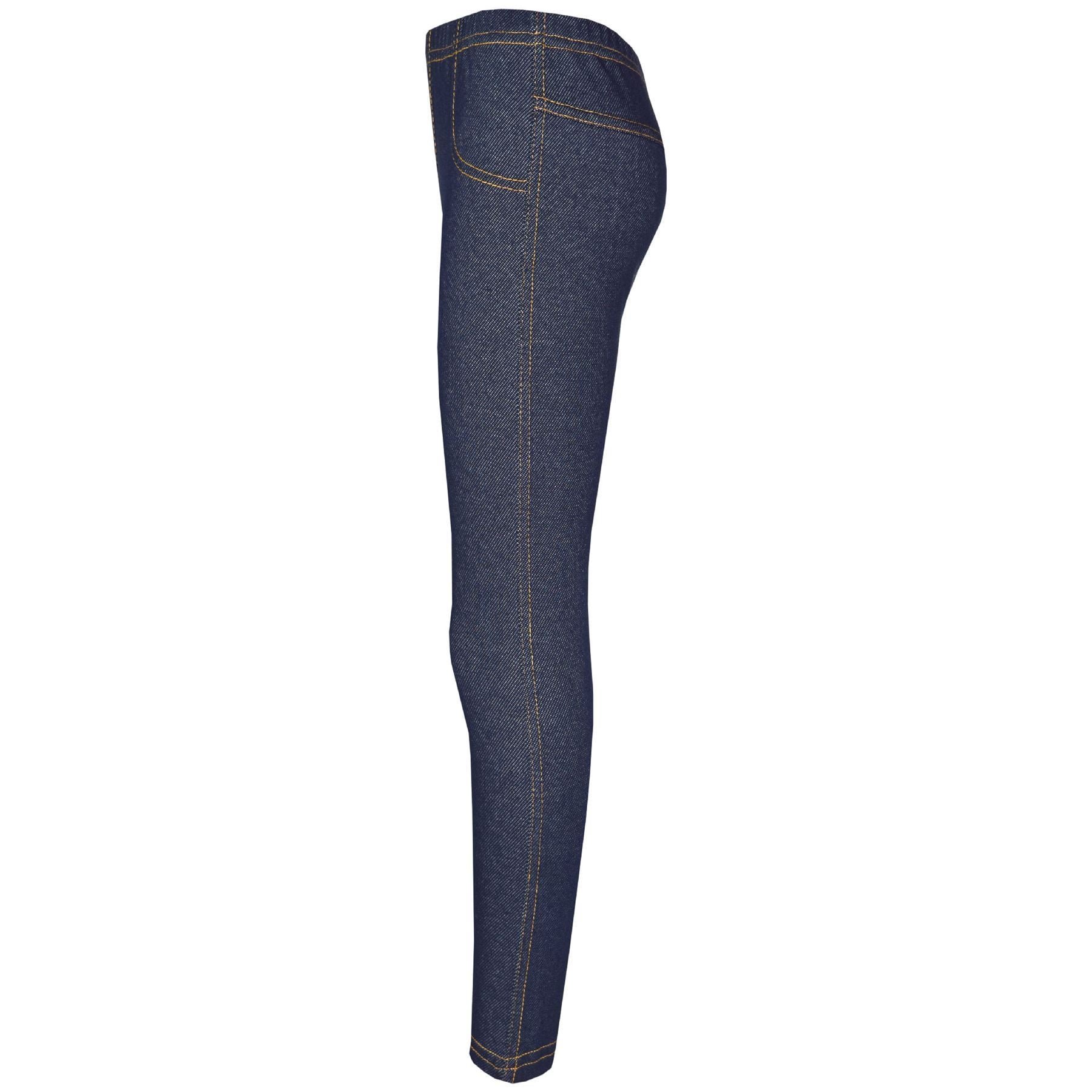 Kids Girls Stretchy Jeggings Black Denim Jeans Pants Leggings Trousers 2-13 Year