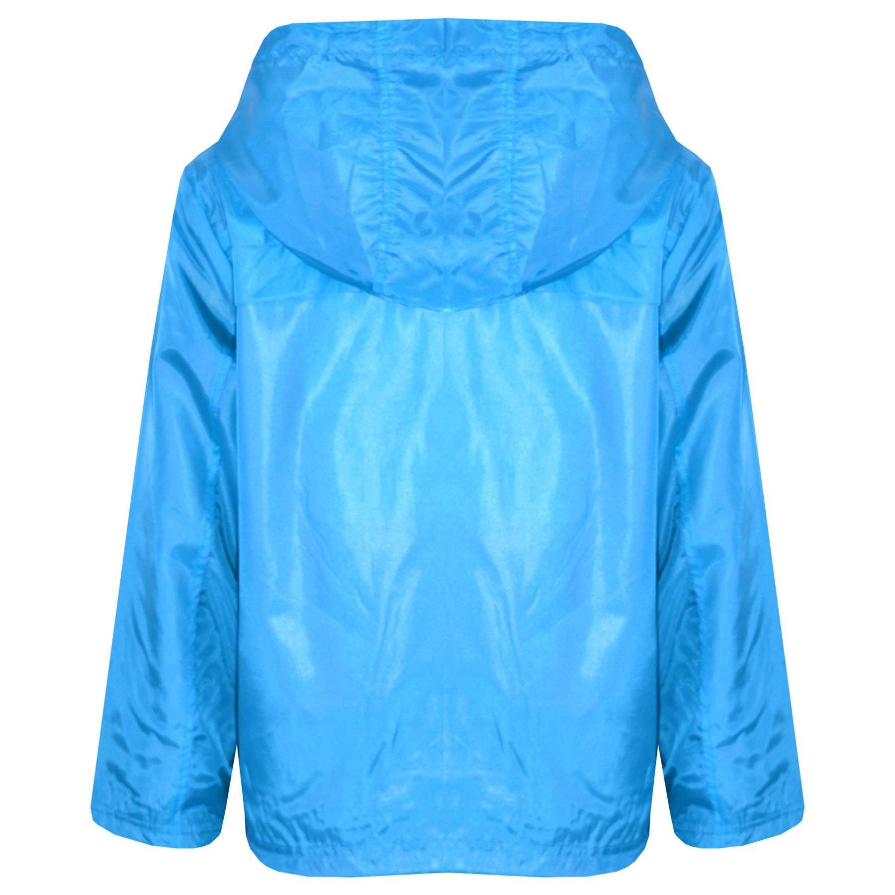 Girls Boys Raincoats Jackets Kids Waterproof Hooded Cagoule Age 5-13 Years