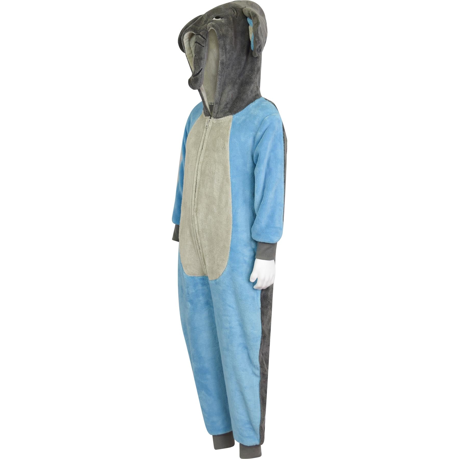 Kids Unisex 2-Tone Elephant A2Z Onesie One Piece Animal Cosplay Jumpsuit