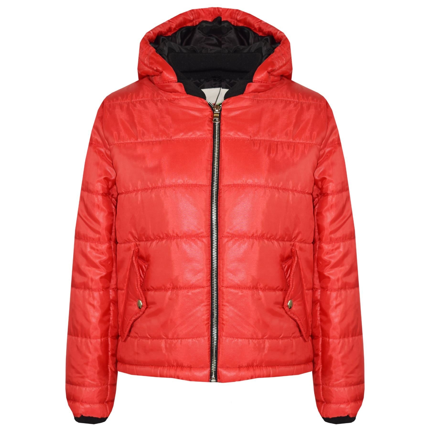 Kids Girls Red Bella Hooded Padded Jackets - Kids Clothing Store