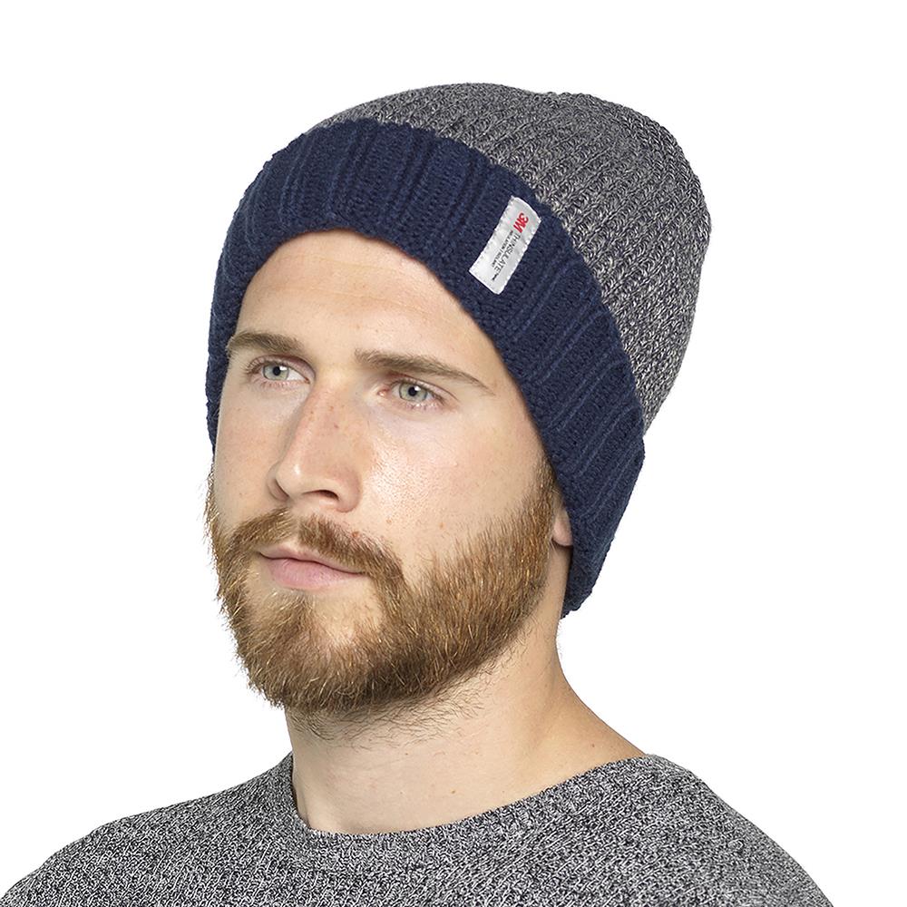 A2Z Mens Hat Cable Knitted Fleece Beanie 3M Thinsulate Insulation Thermal Hats