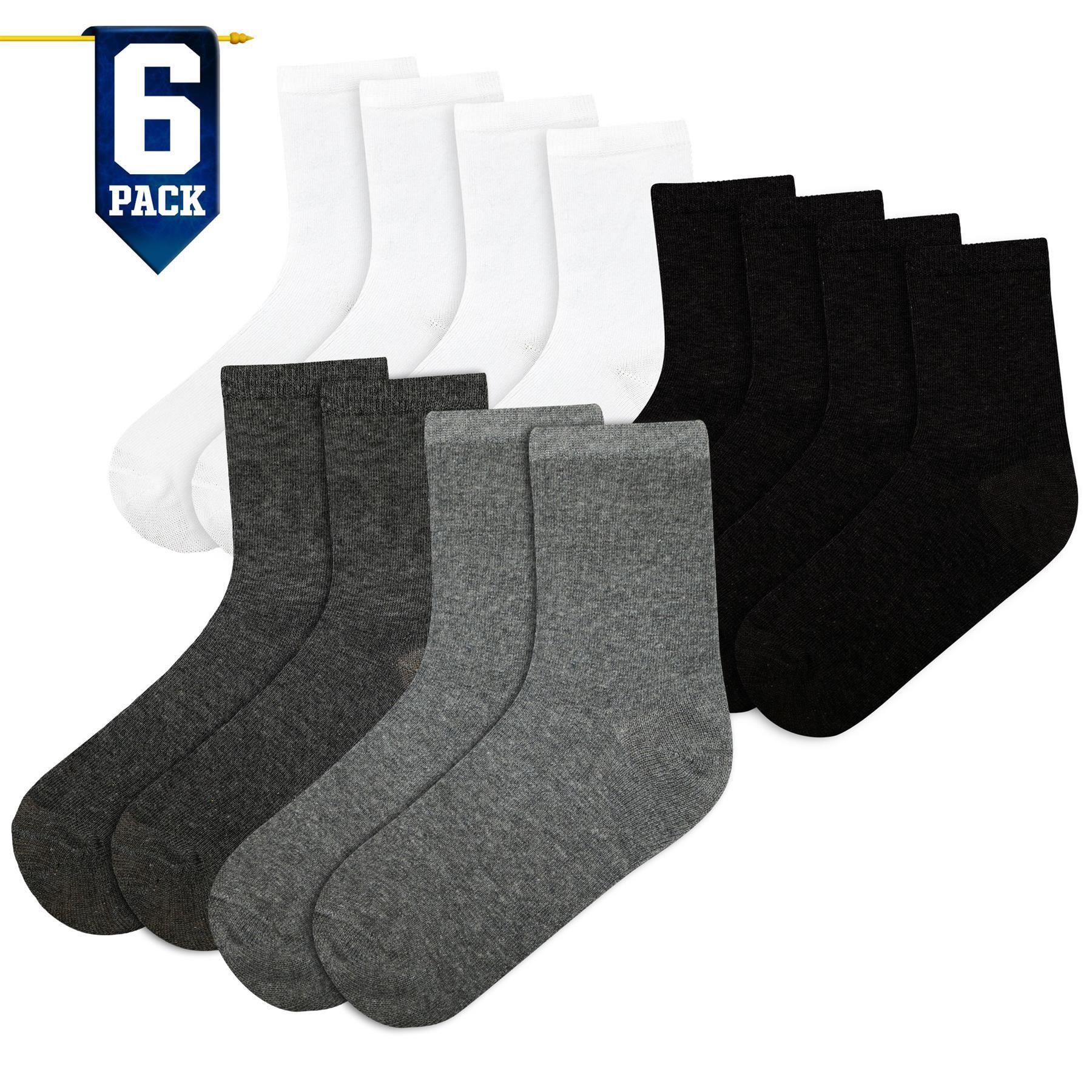 Mens Cotton Rich Plain Socks Pack Of 6 Luxurious Breathable Soft Socks For Mens