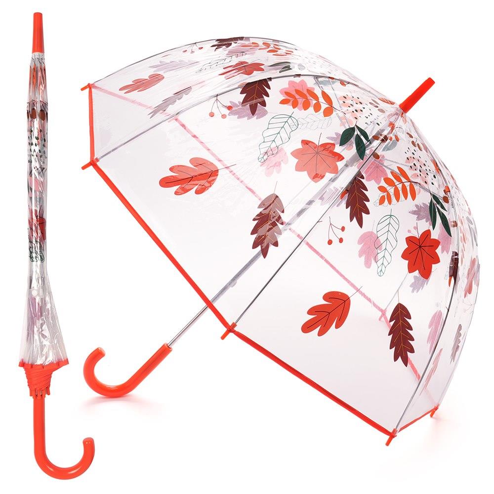 Clear Bubble Umbrella Walking Stick Umbrellas Crook Handle Brolly Dome Canopy