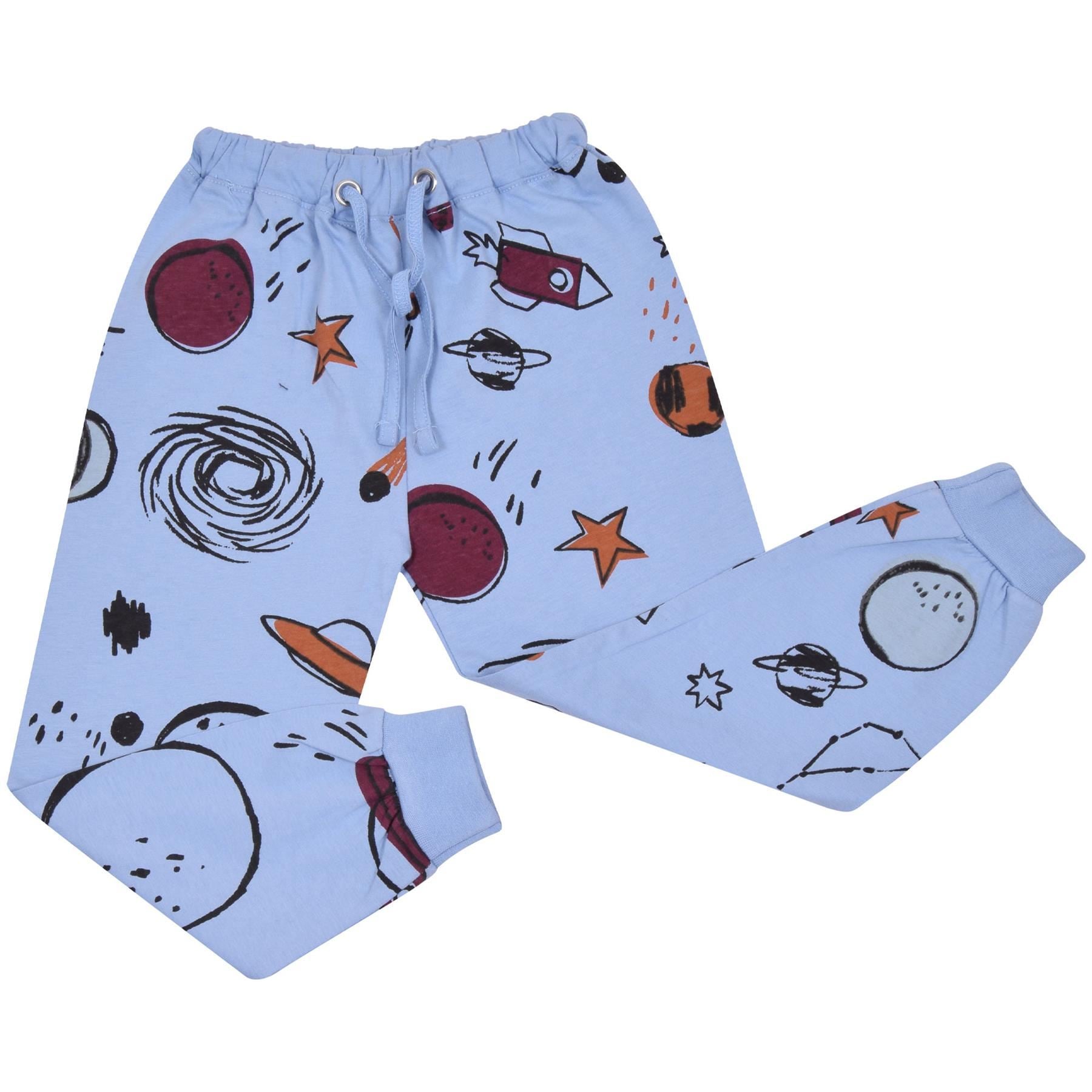 Kids Girls Boys Blast Off To Bed Print Pyjamas Set - Kids Clothing Store