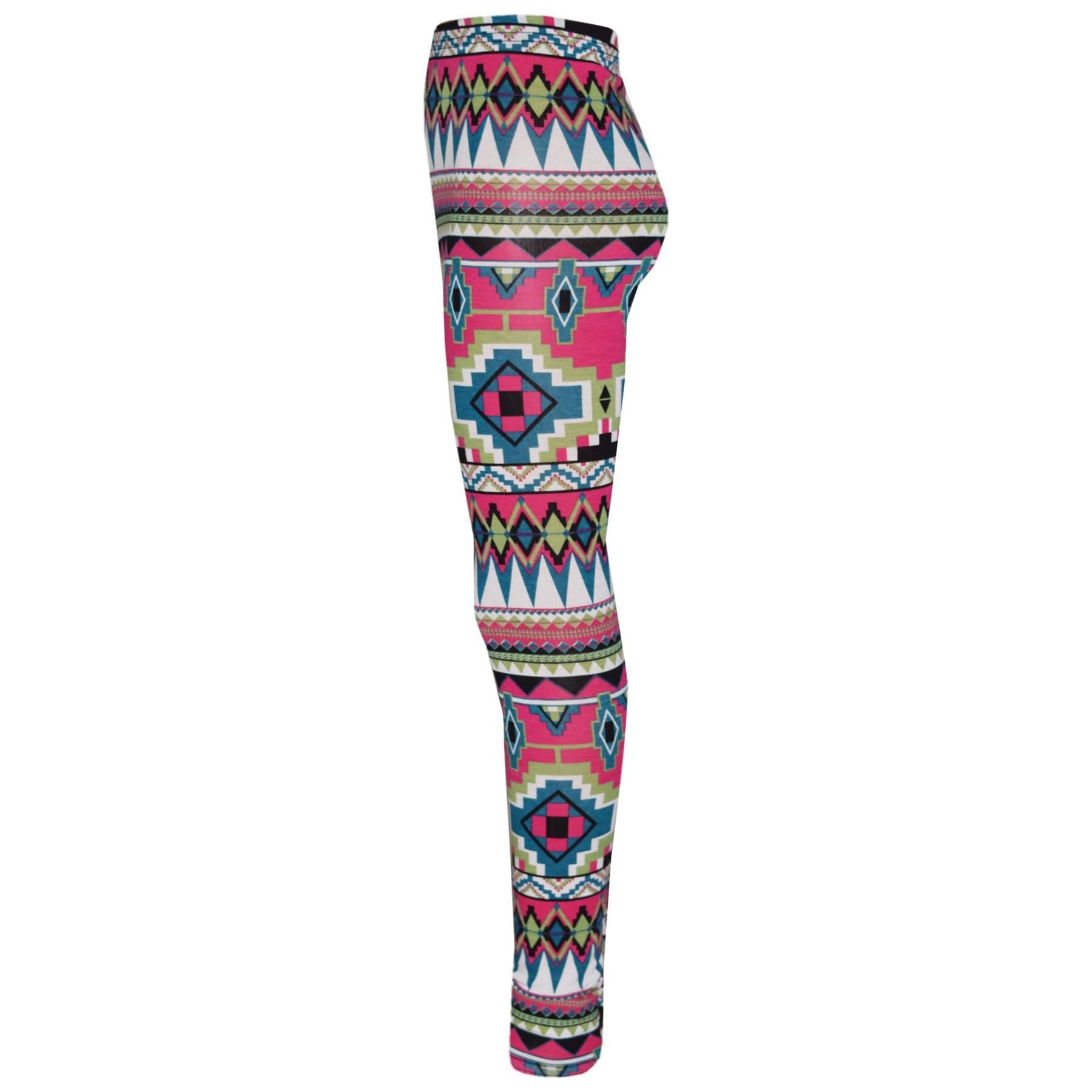 Kids Girls Aztec Tribal Foil Print Skater Midi Dress Crop Top Legging Jumpsuit