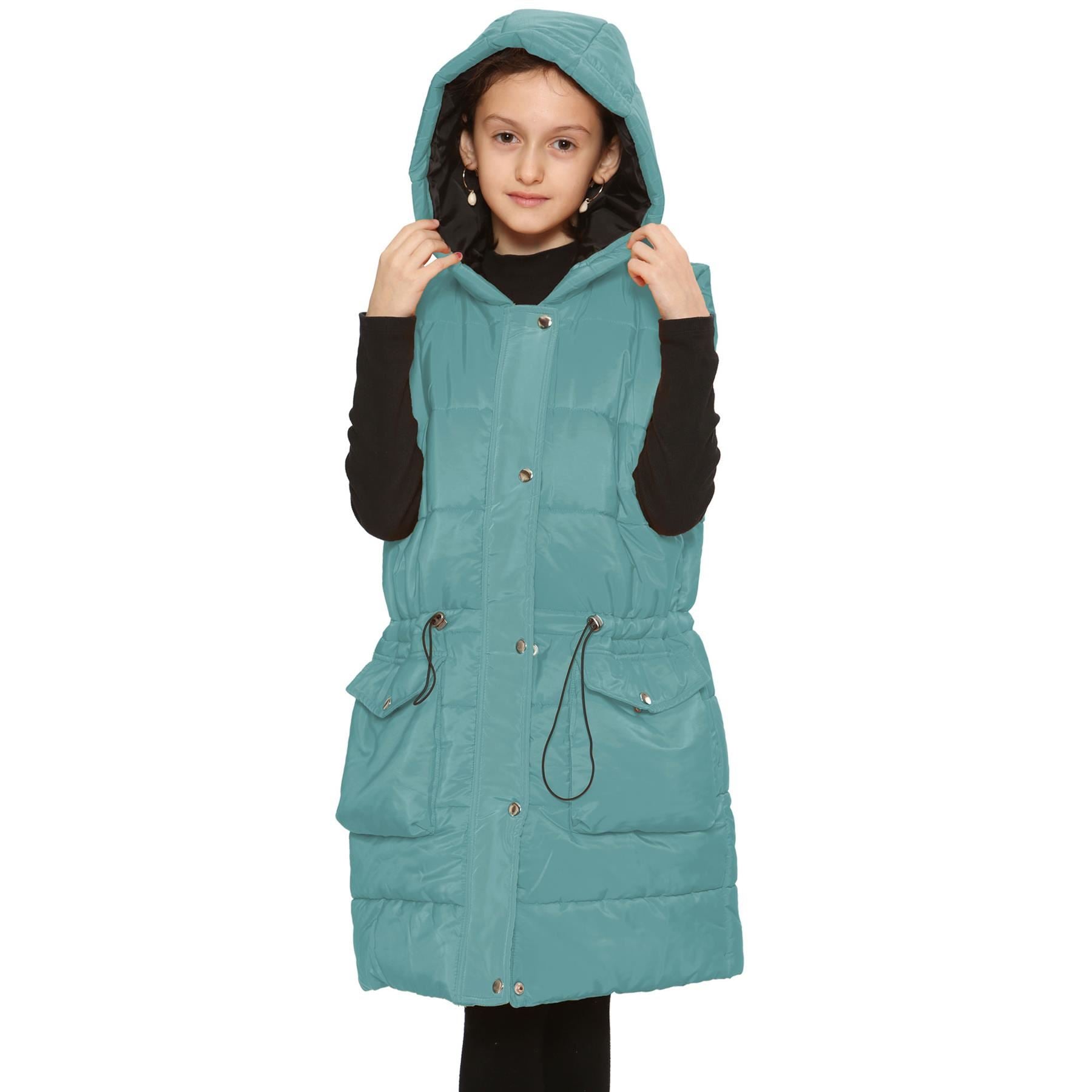 Kids Girls Mint Gilet Long Line Style Jacket