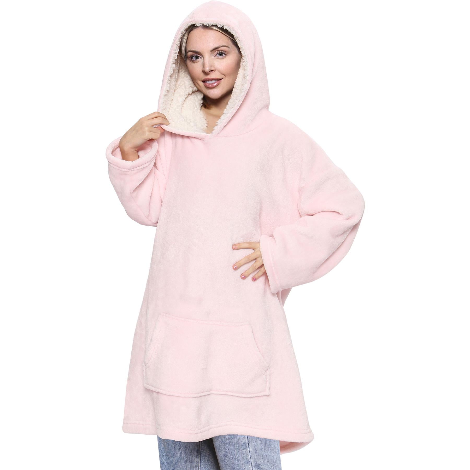 Unisex Men Ladies Oversized Hoodie Plain Snuggle