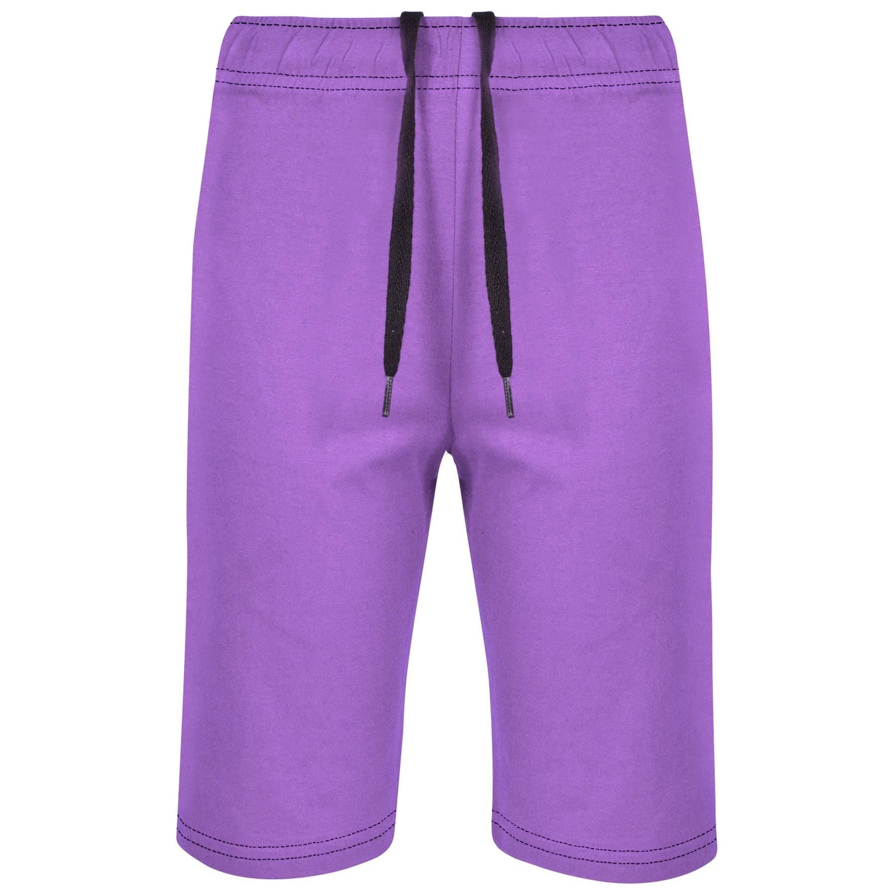 Kids Girls 100% Cotton Lilac Summer Shorts