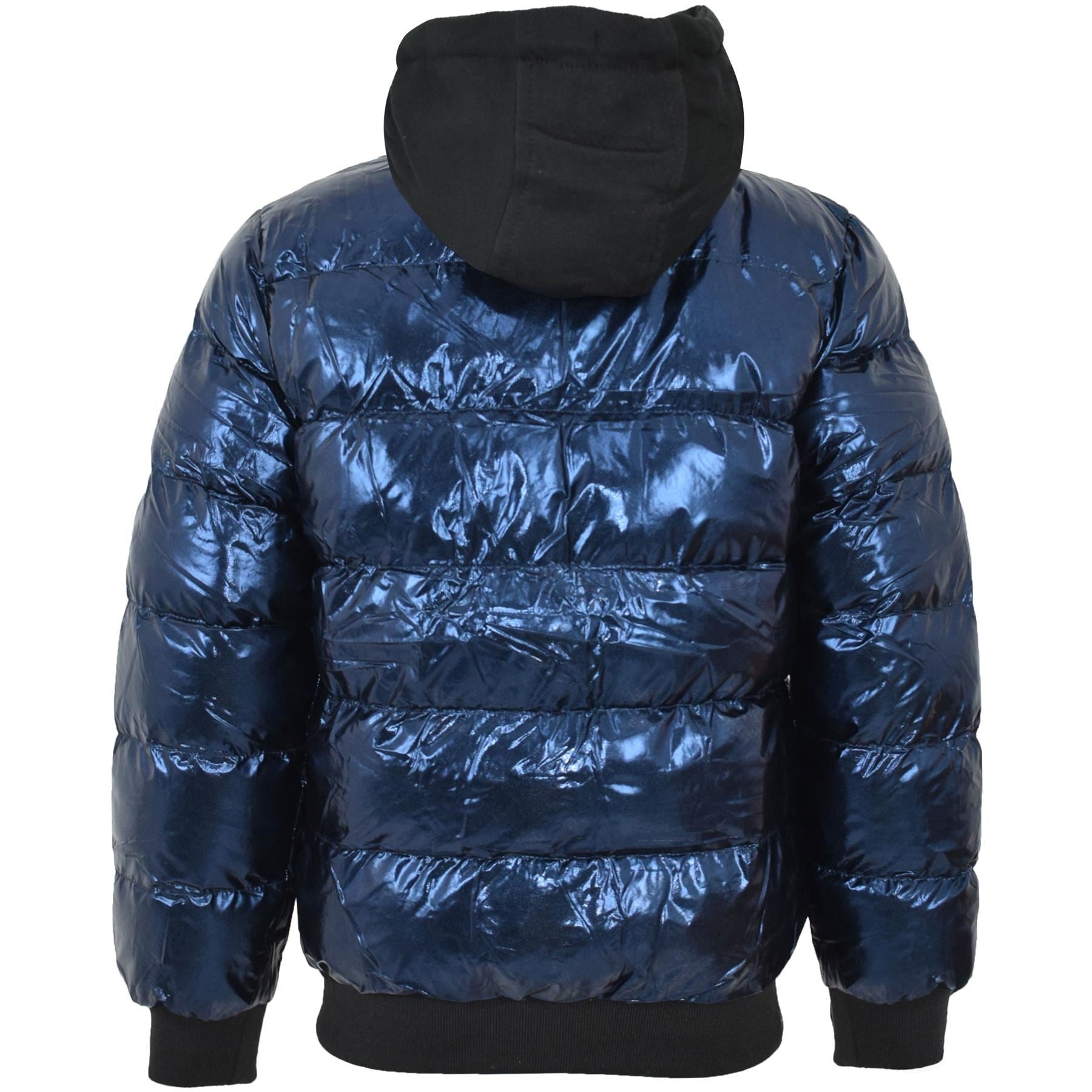 Kids Girls Boys Fashion Shiny Padded Jacket Metallic Wet - Kids Clothing Store