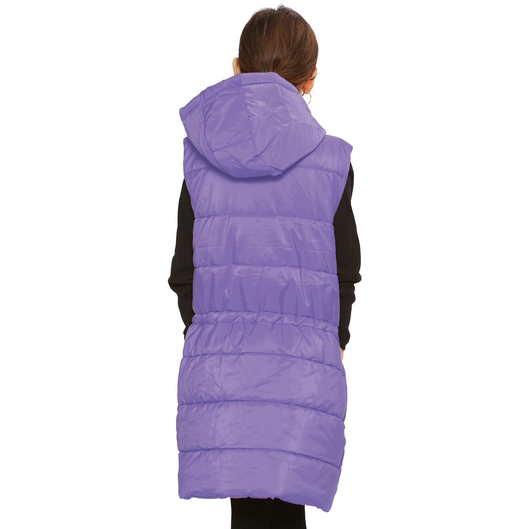 Kids Girls Oversized Gilet Long Line Style Jacket