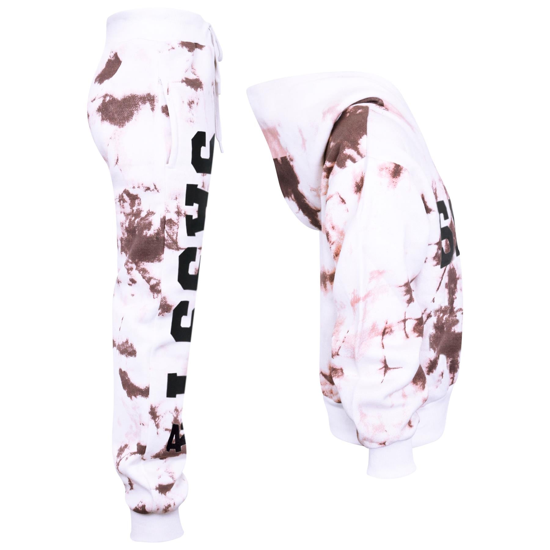 A2Z 4 Kids Girls Tracksuit Tie Dye Sassy Hooded Crop Top Jogging Suit