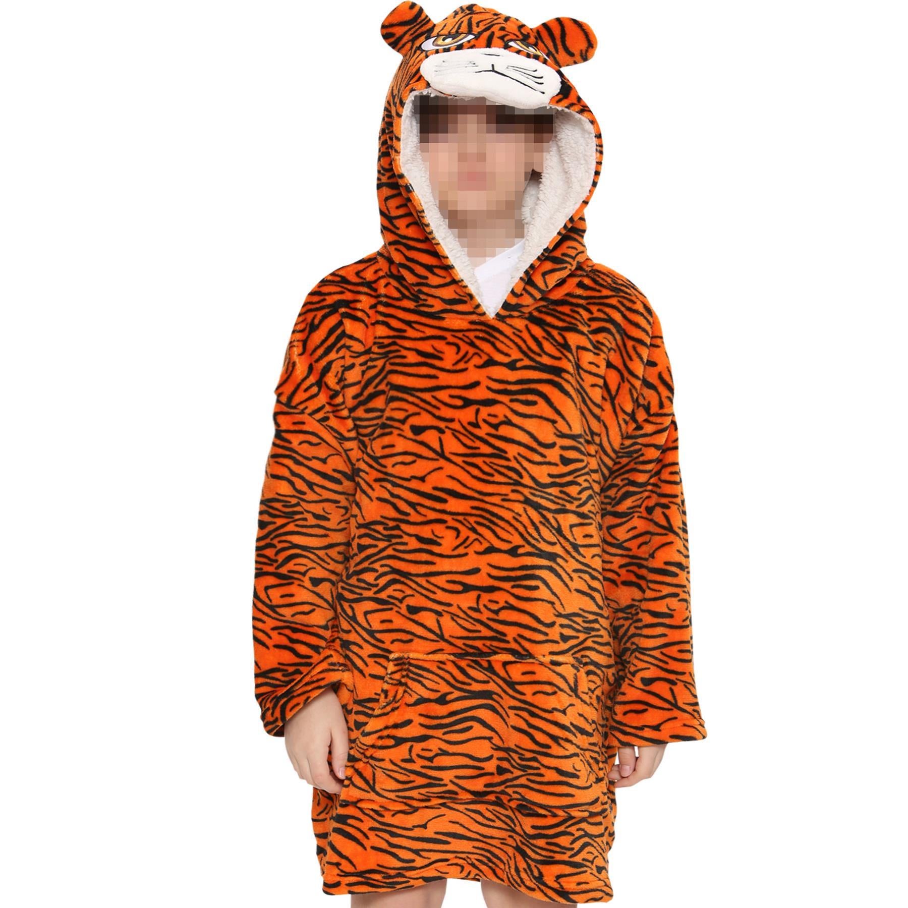 A2Z Unisex Oversized World Book Day Hoodie Tiger Snuggle Super Soft Blanket Warm