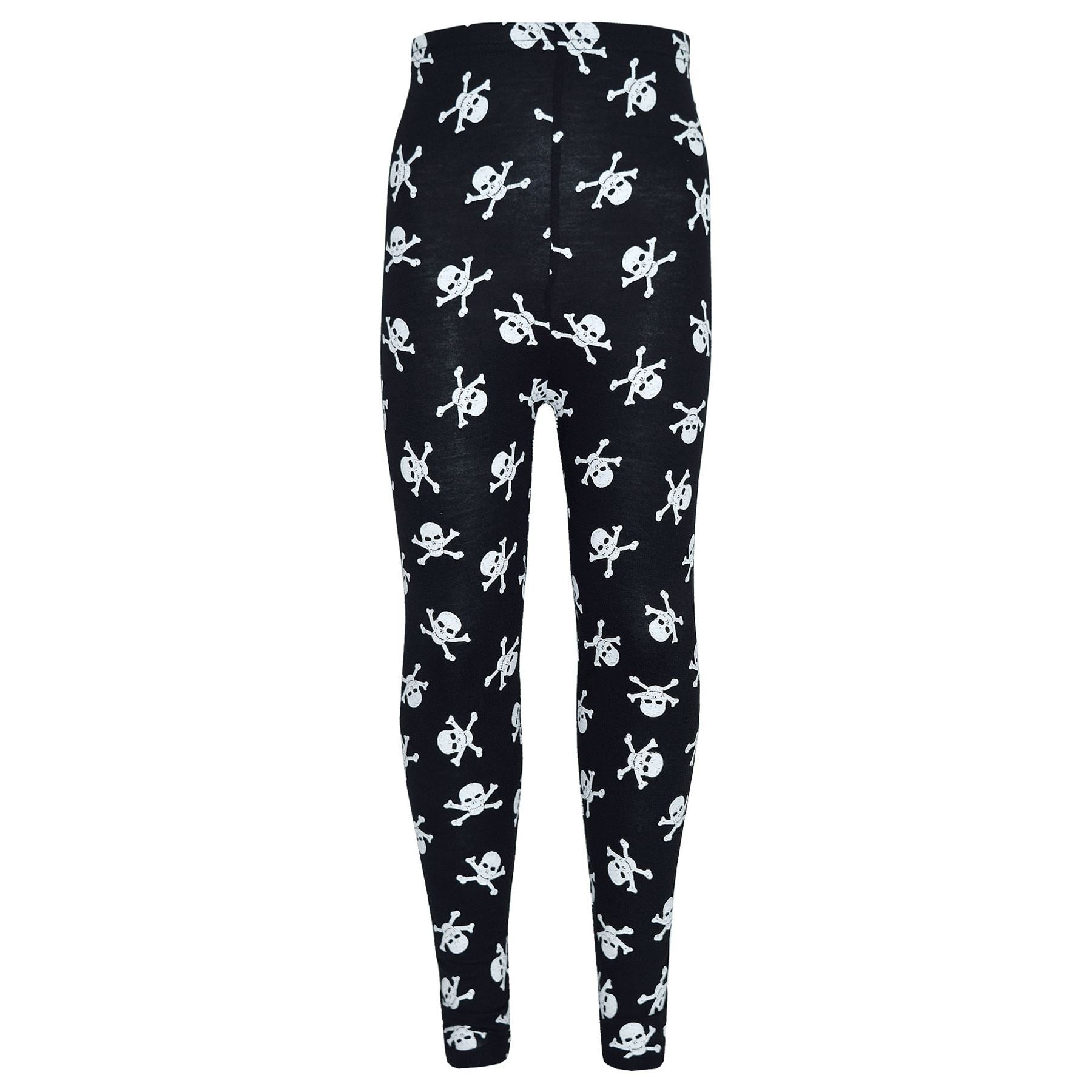 Girls Spider Web Skull Print Halloween Legging