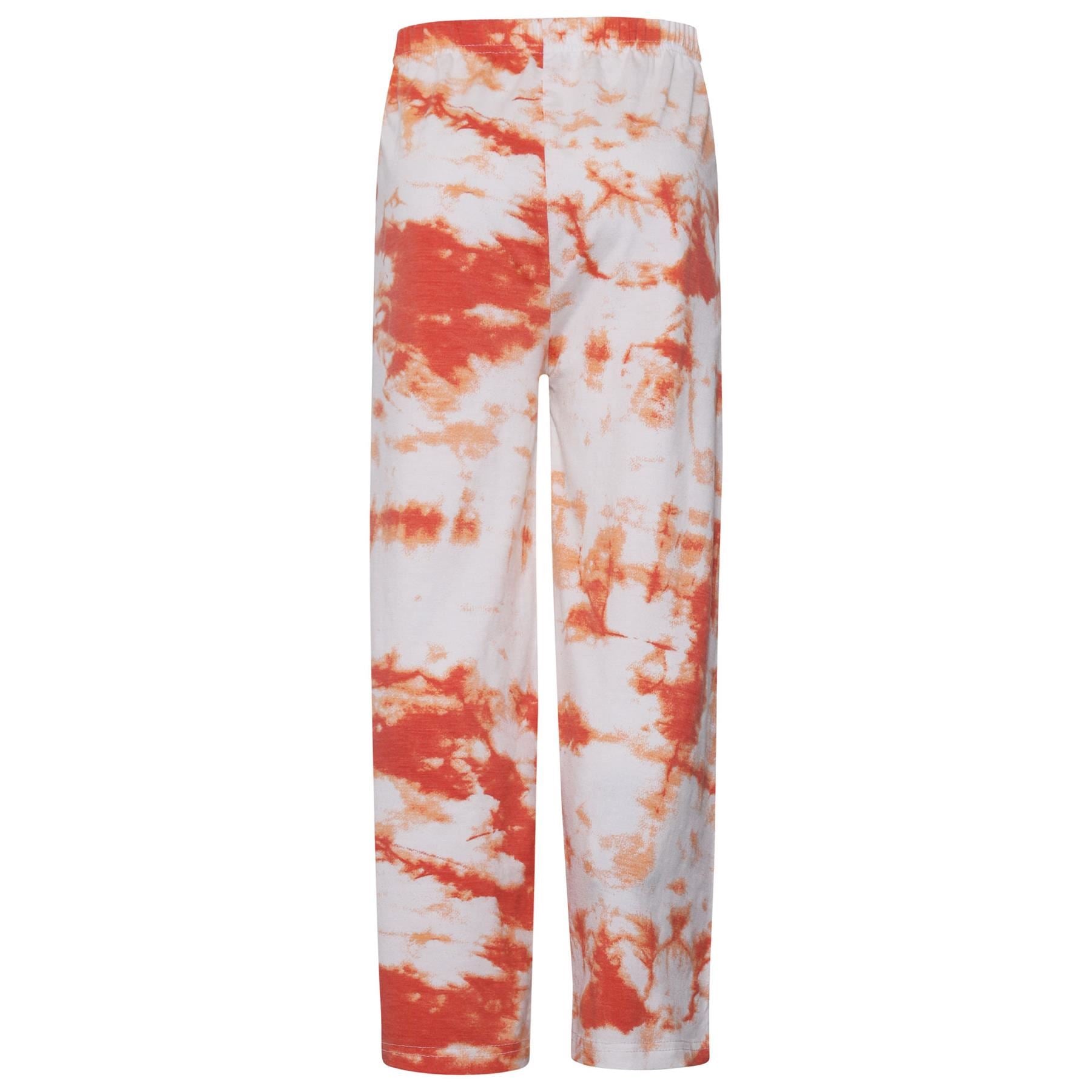 Girls Tie Dye Print Orange Palazzo Trouser