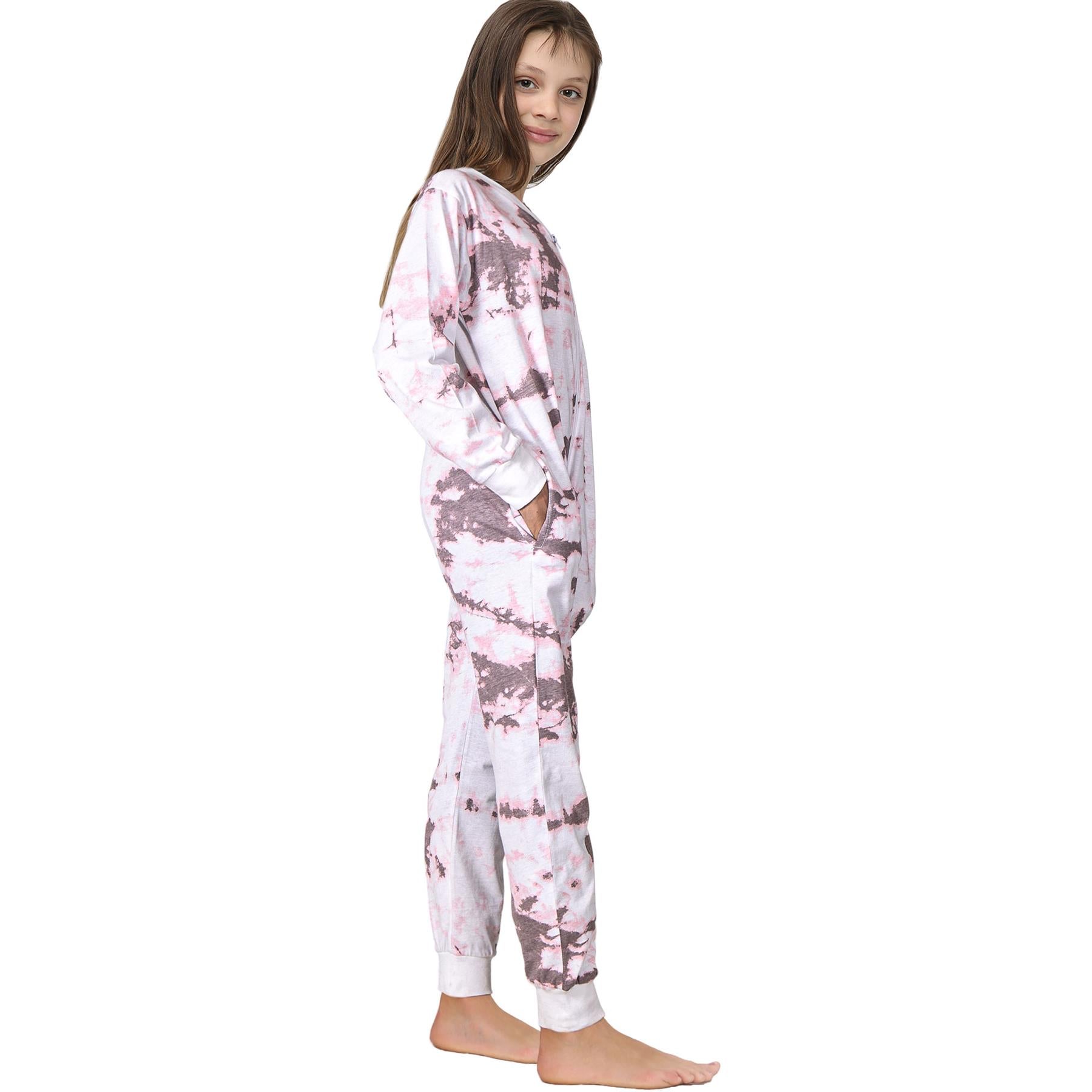 Kids Girls 100% Cotton Stone Tie Dye Printed Onesie