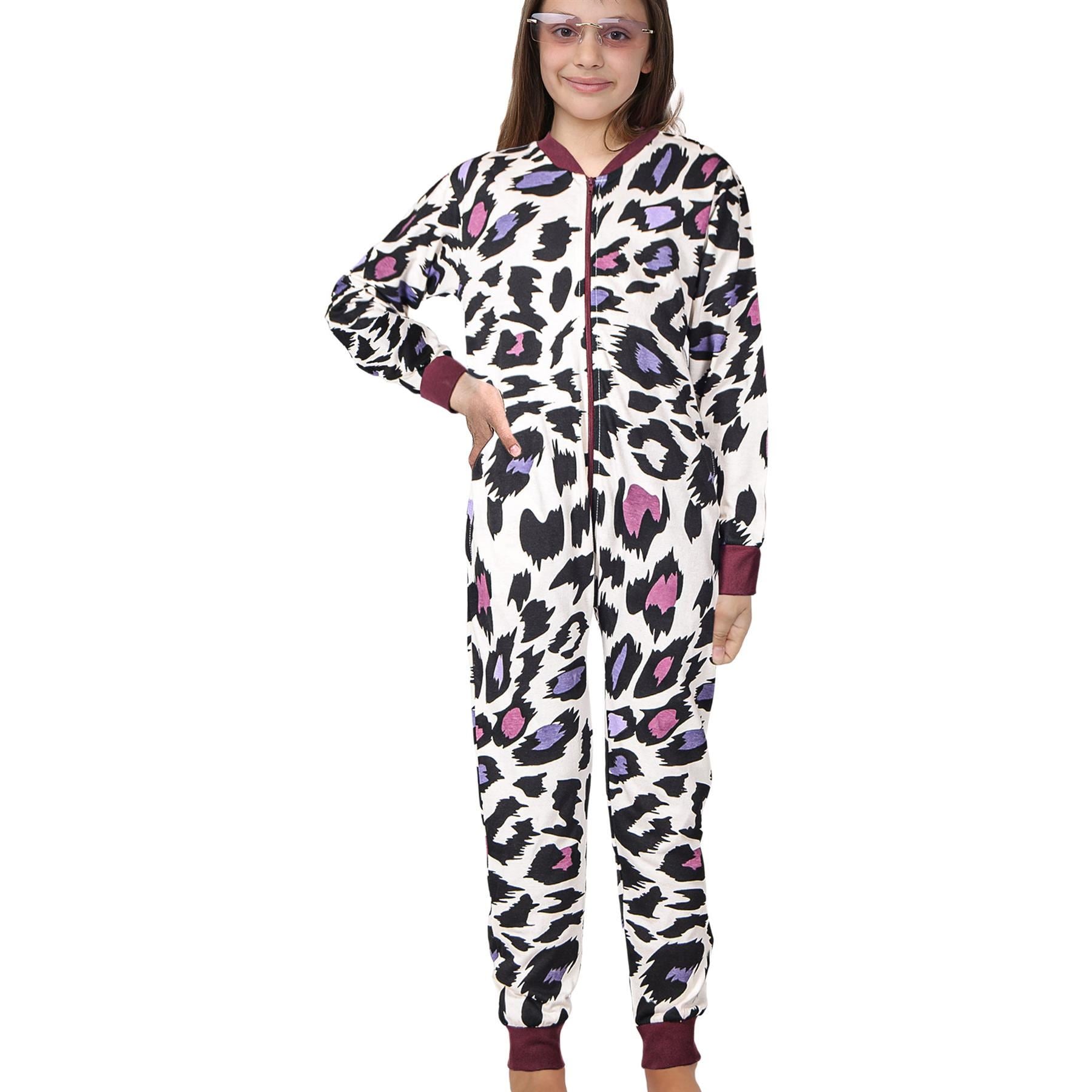 Kids Girls 100% Cotton White Leopard Print Onesie