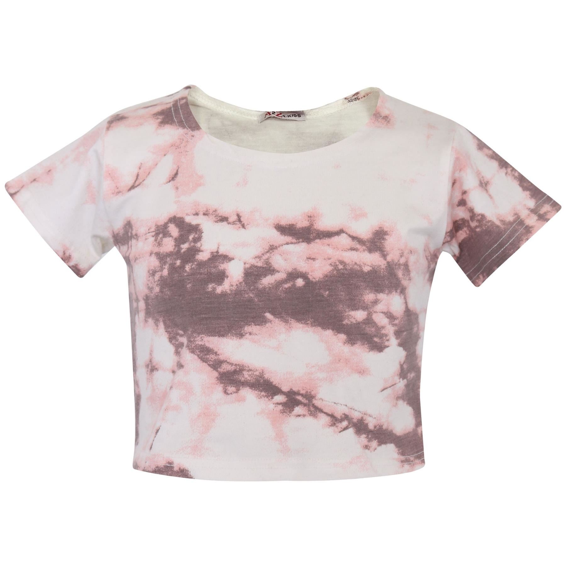 Kids Girls Tie Dye Print Crop & Skirt Set