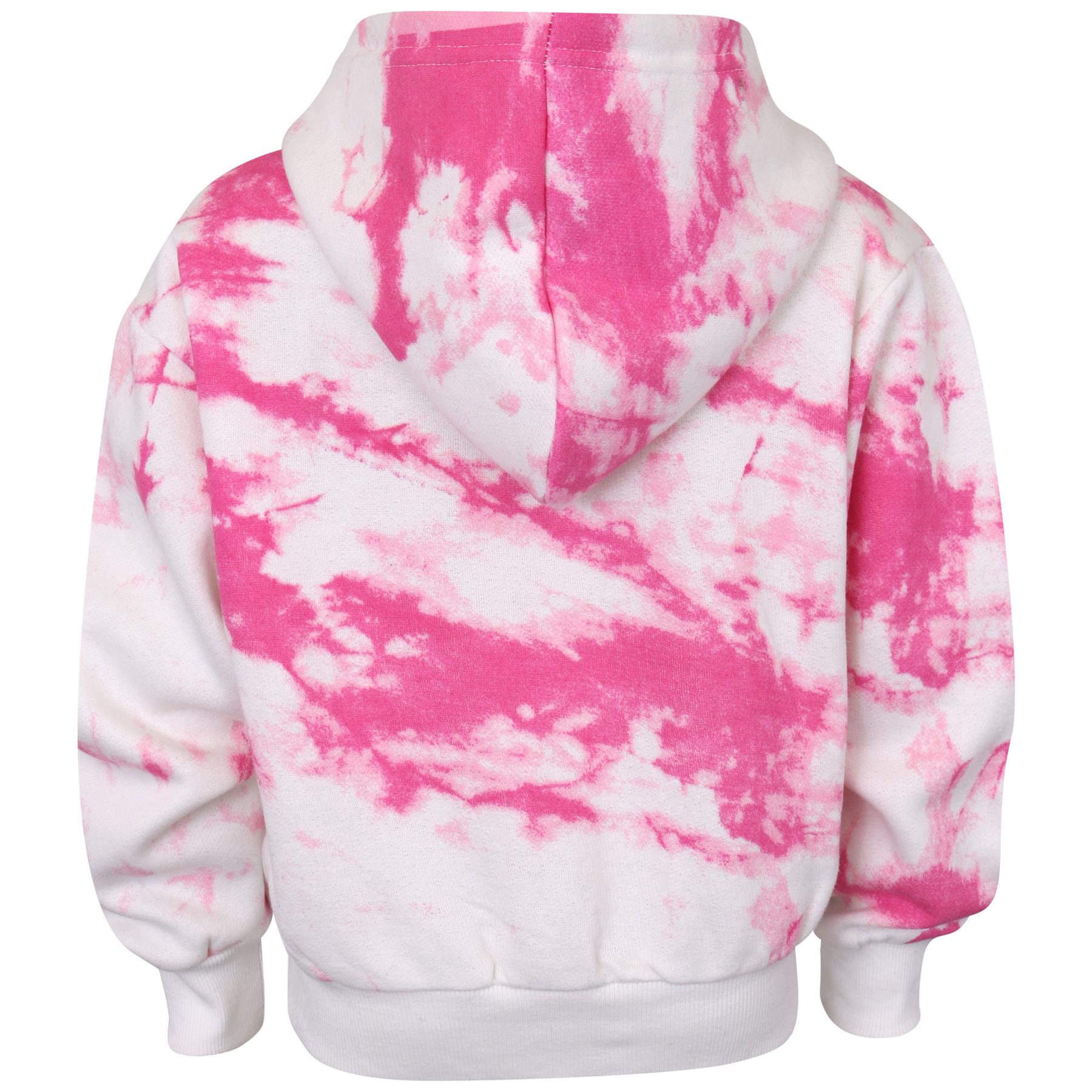 Kids Girls #Selfie Printed Hooded Crop Top & Bottom Jogging Suit