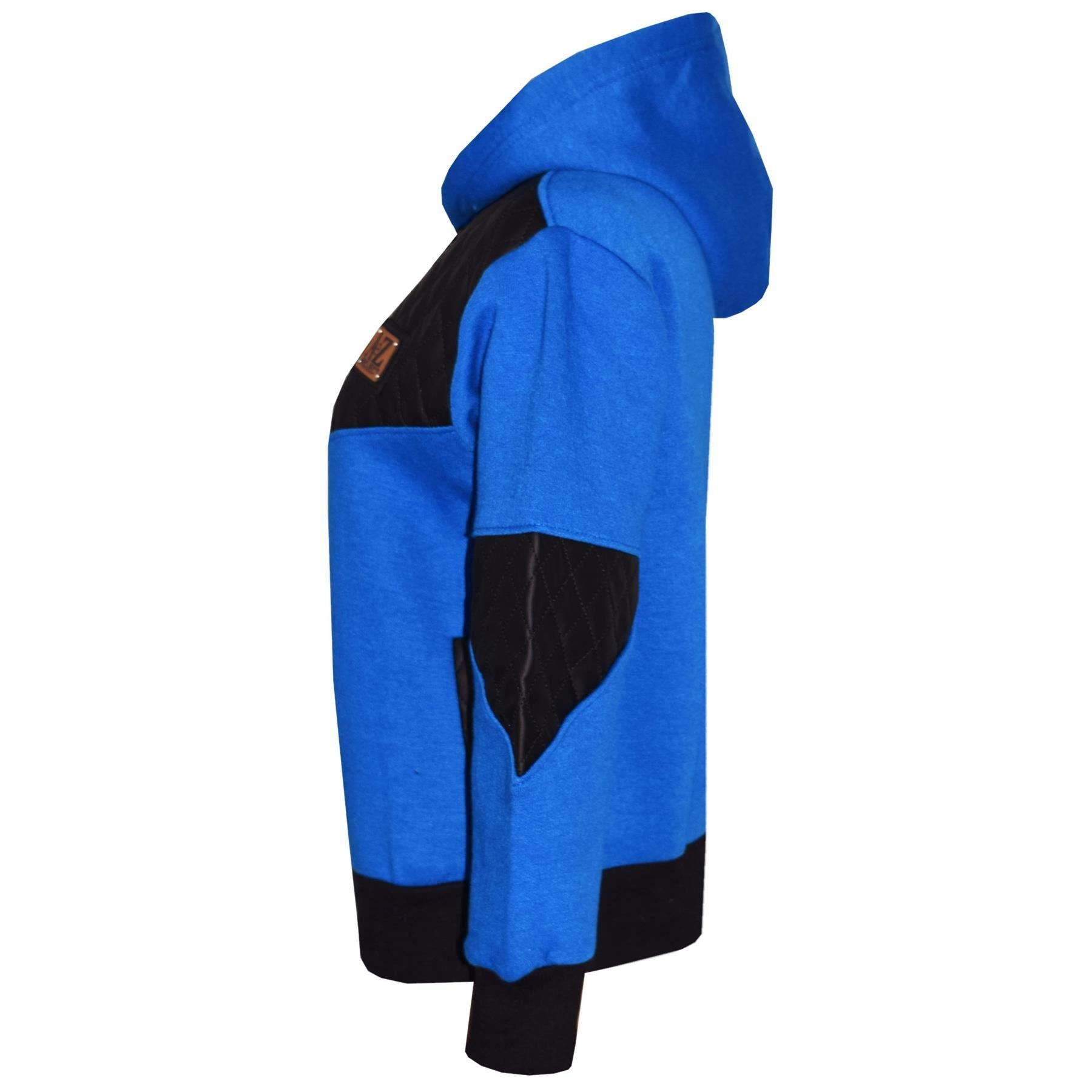 Kids Girls Boys A2Z Project Fleece Hooded Royal Blue Tracksuit