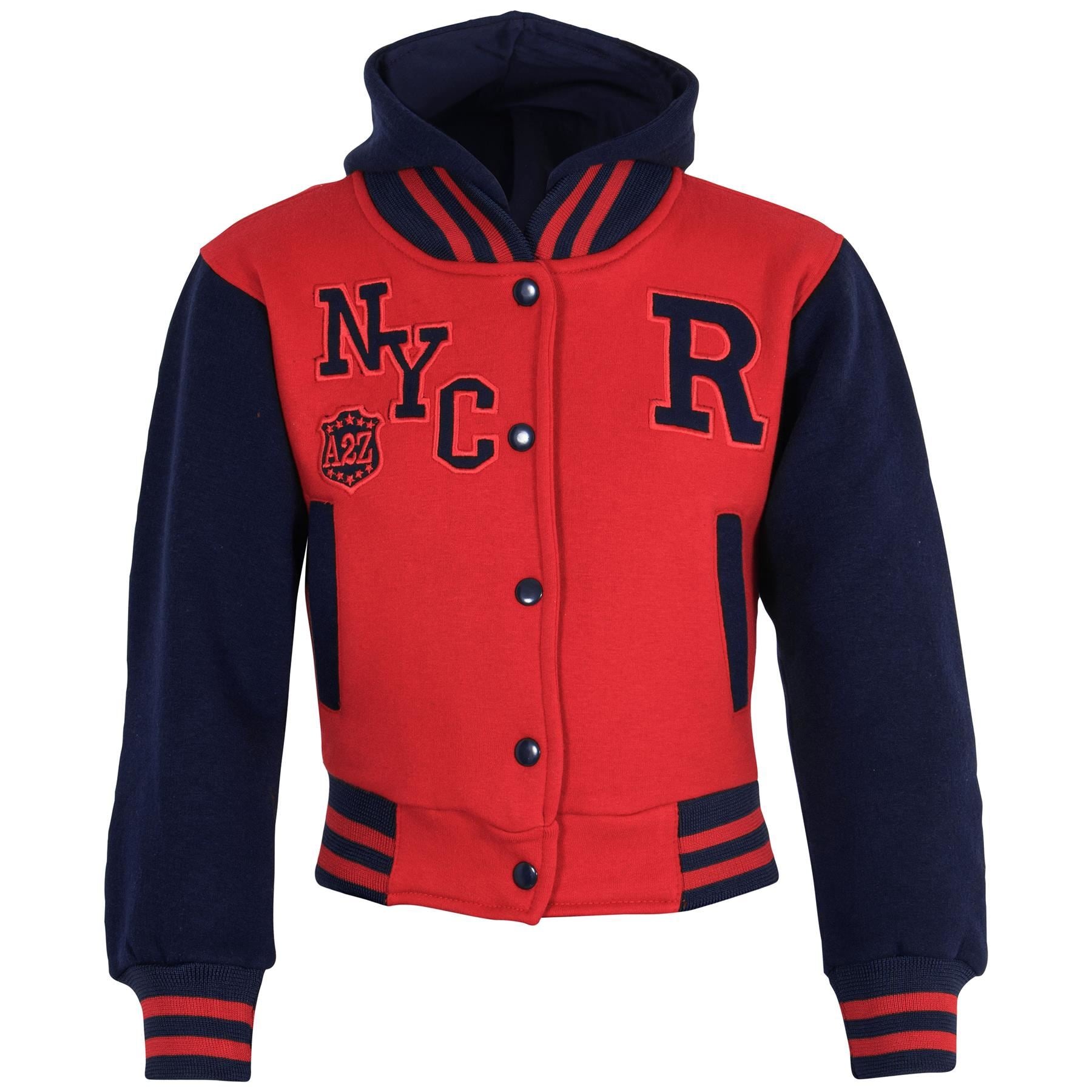 Kids B.B Hooded NYC Jacket Long Sleeve Baseball Coat Unisex