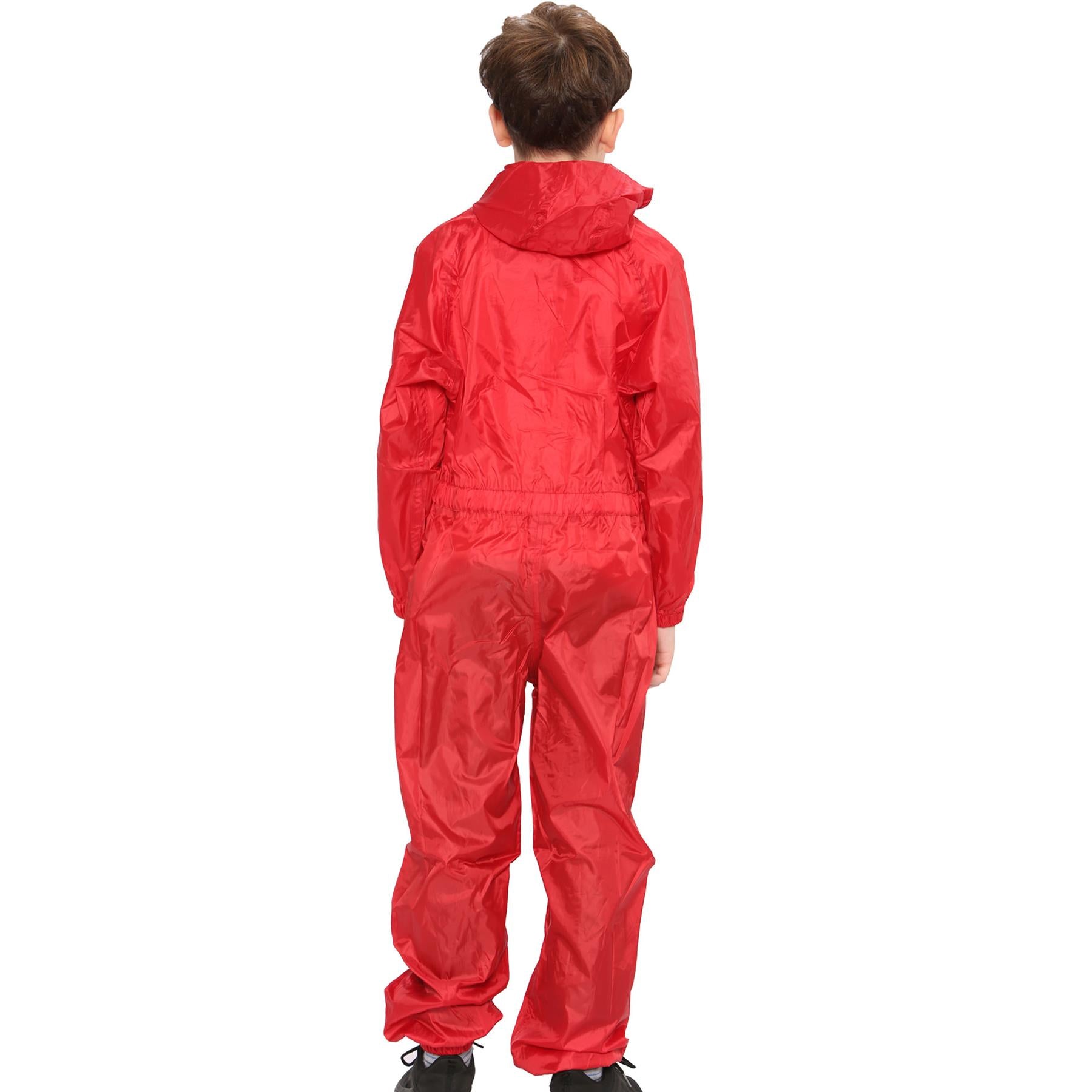 Girls Boys Raincoat Hooded Waterproof Rainsuit