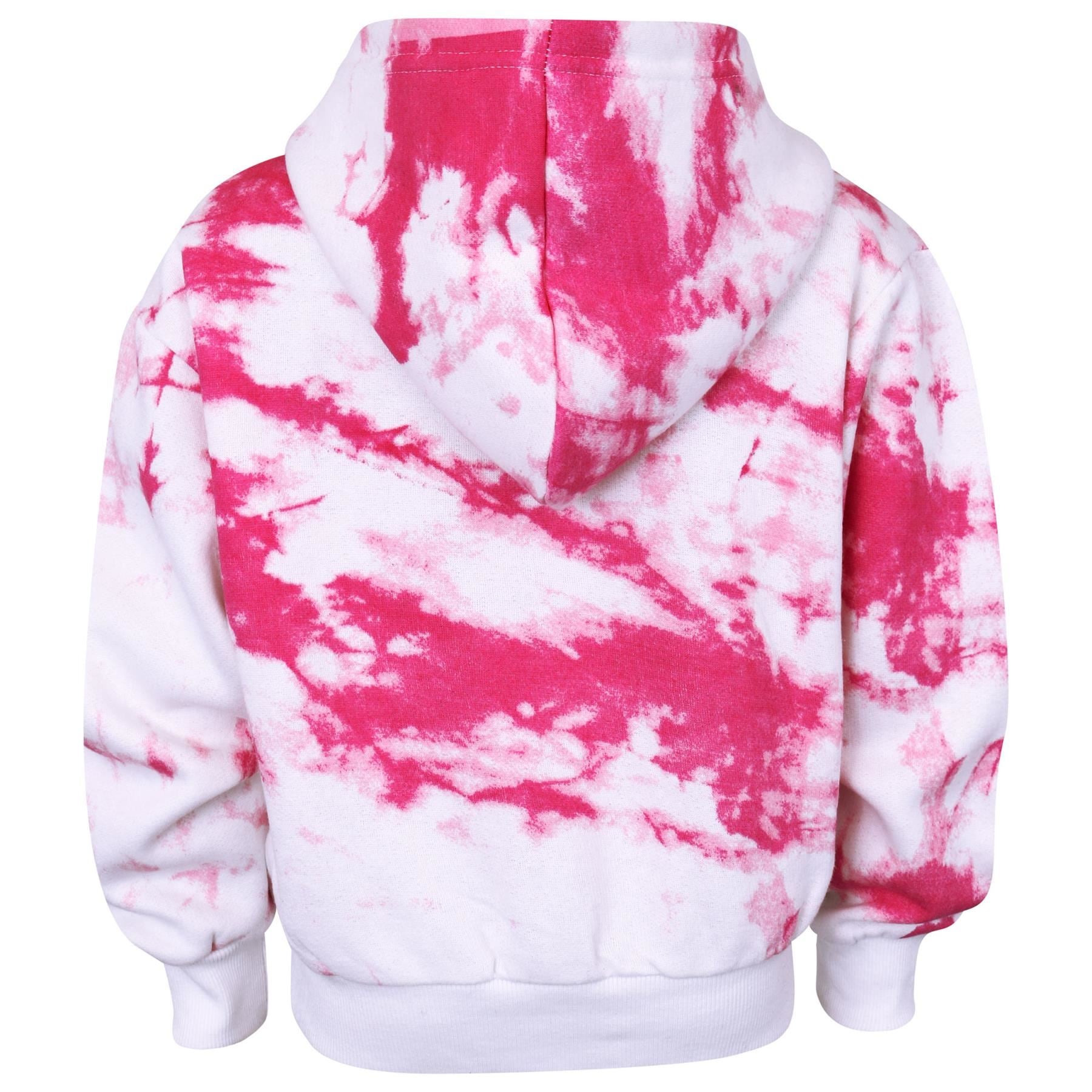 A2Z 4 Kids Girls Tracksuit Tie Dye Sassy Hooded Crop Top Jogging Suit