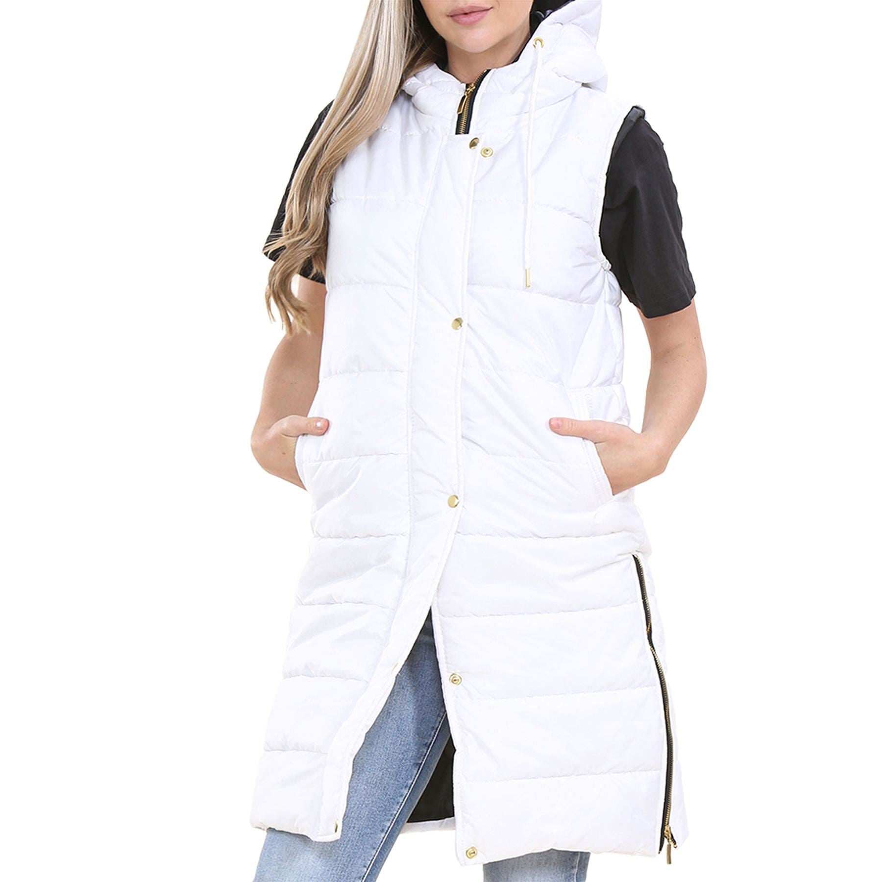 Ladies Oversized Long Line Sleeveless Jacket