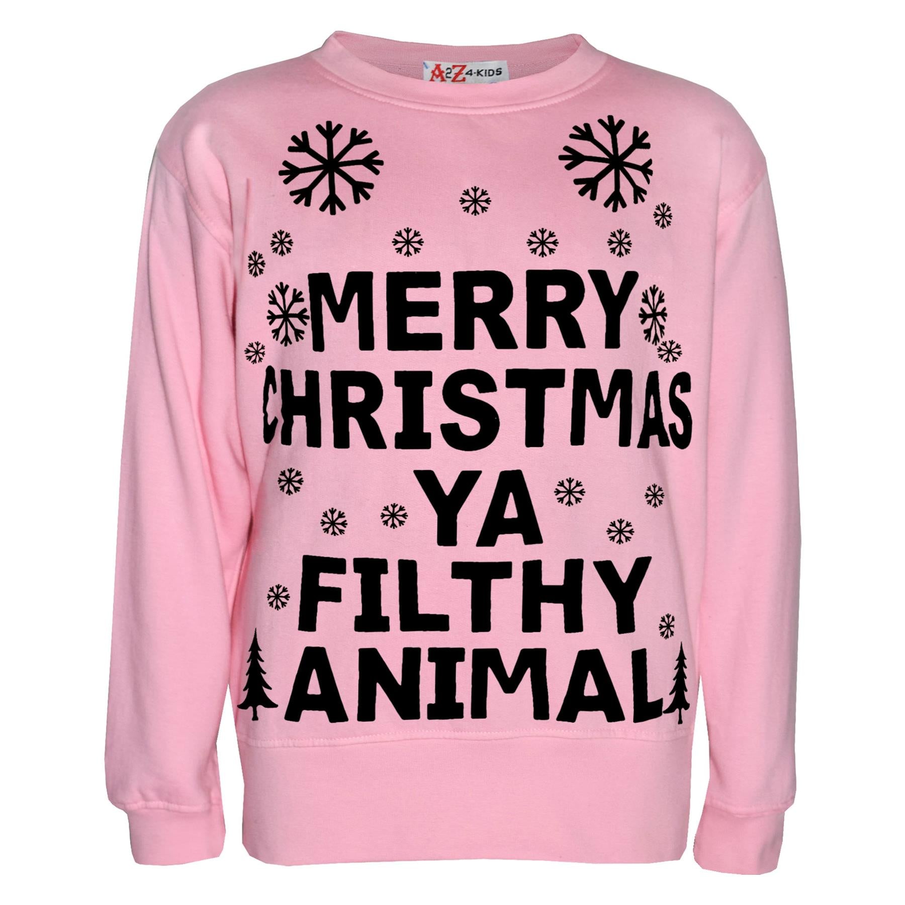 Unisex Men's Ladies Ya Filthy Animal Print Xmas Jumper