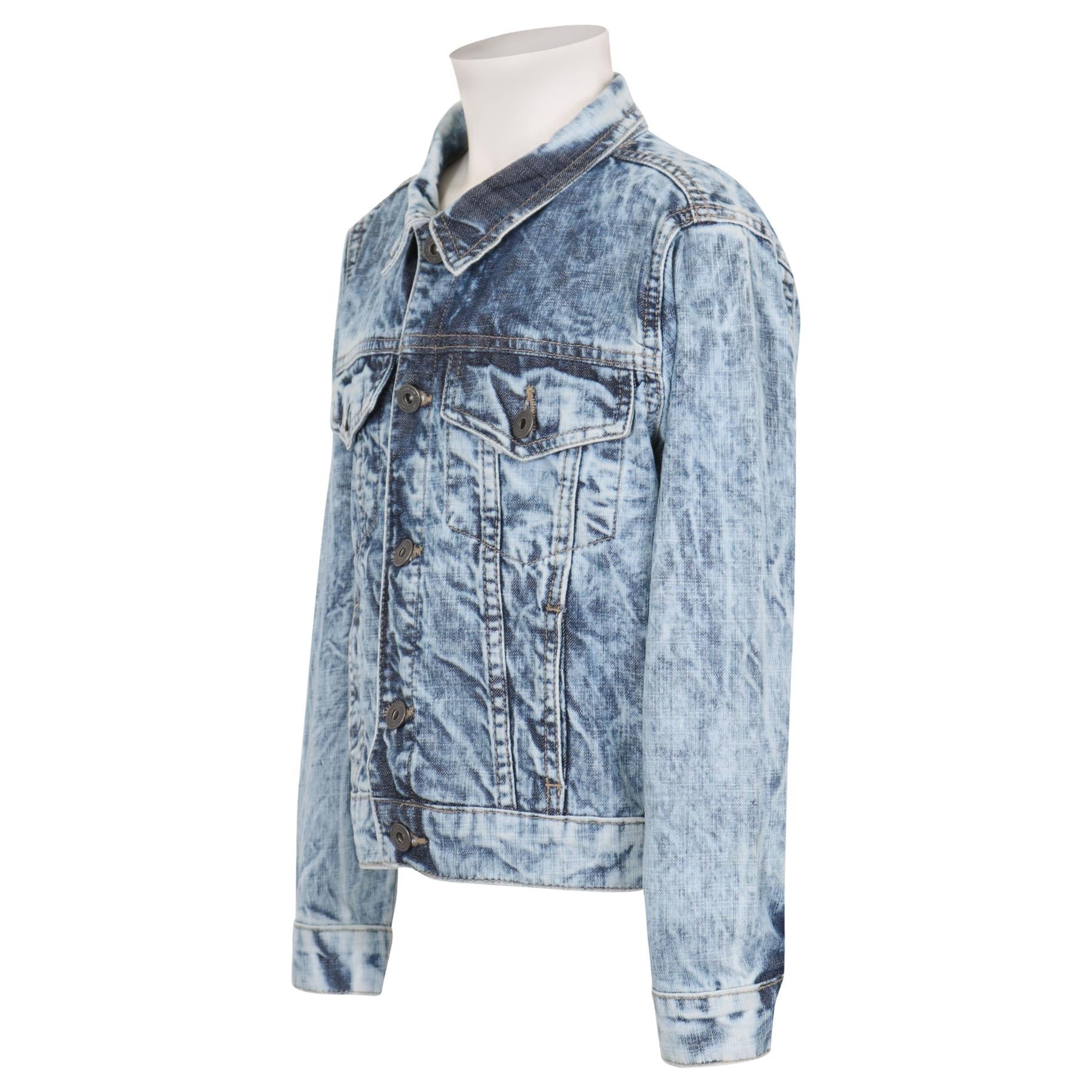 Kids Denim Jacket Jeans Blue Tie Dye Coat for Girls - Kids Clothing Store