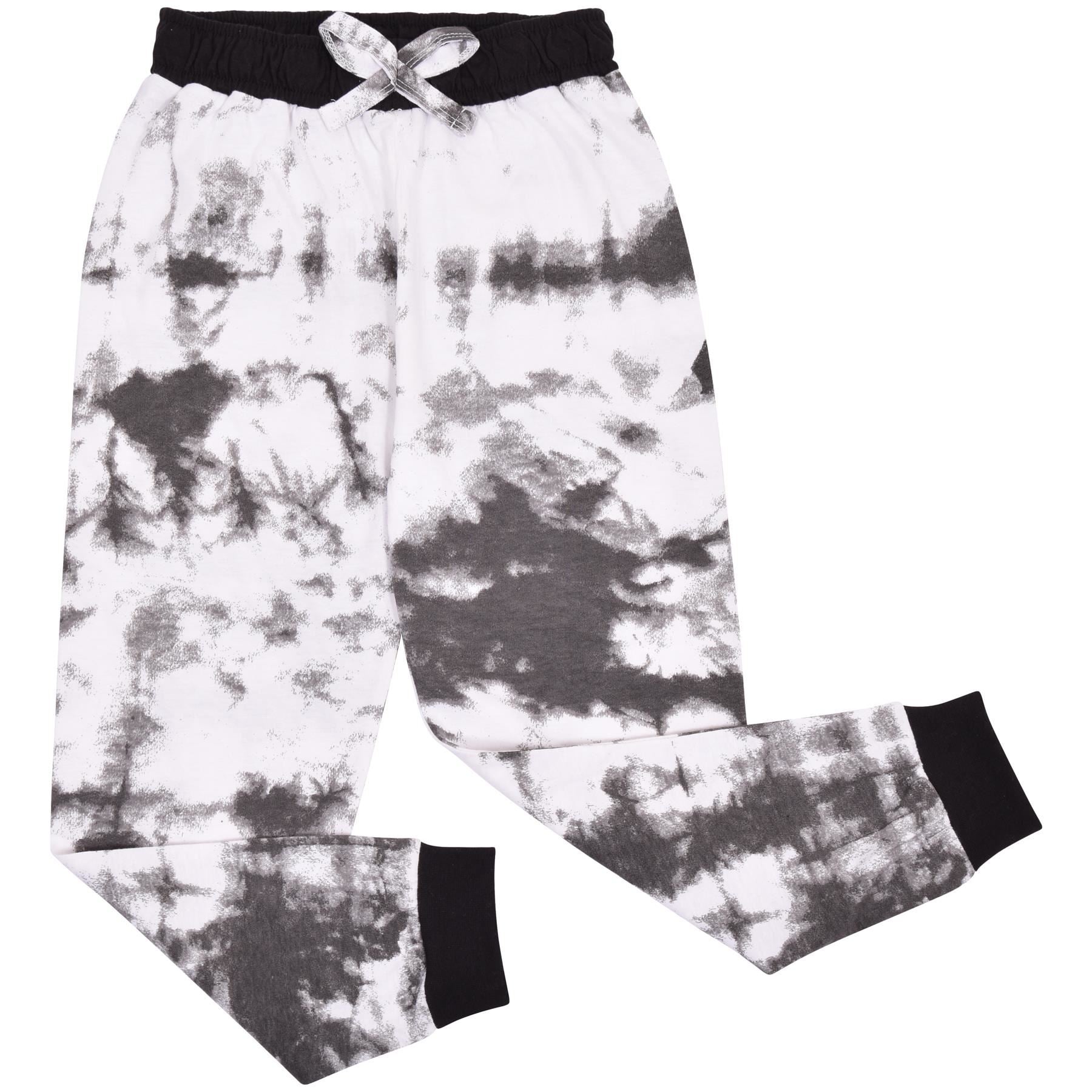 Kids Girls Tie Dye Black Print Pyjamas Set - Kids Clothing Store