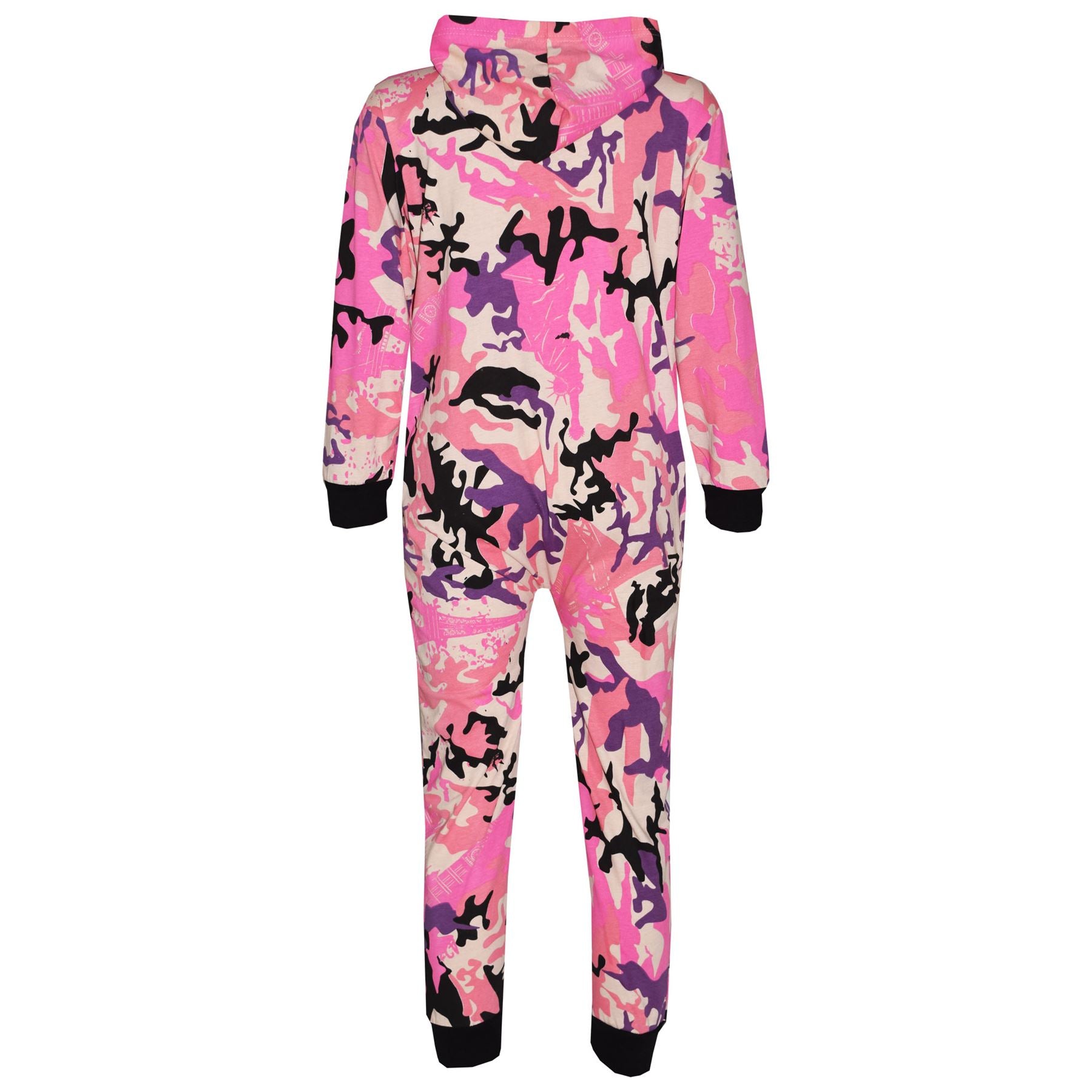 Kids Girls Boys Camouflage Print All In One Onesie