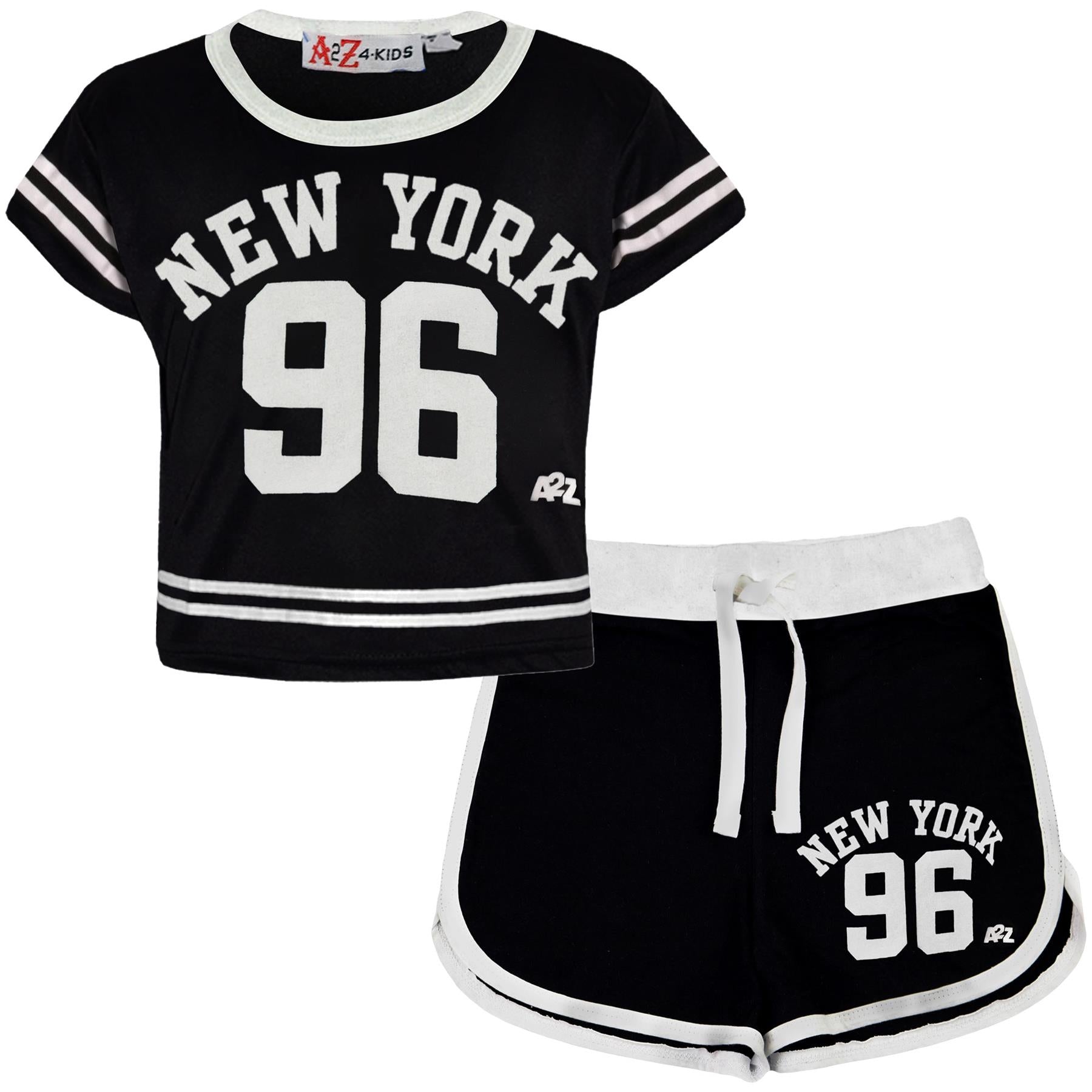 Girls New York 96 Print Summer Shorts Set