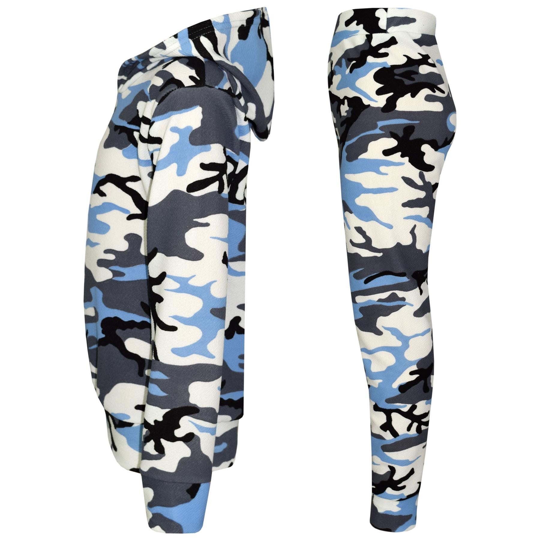 Kids Girls Camouflage Hooded Top & Legging Set