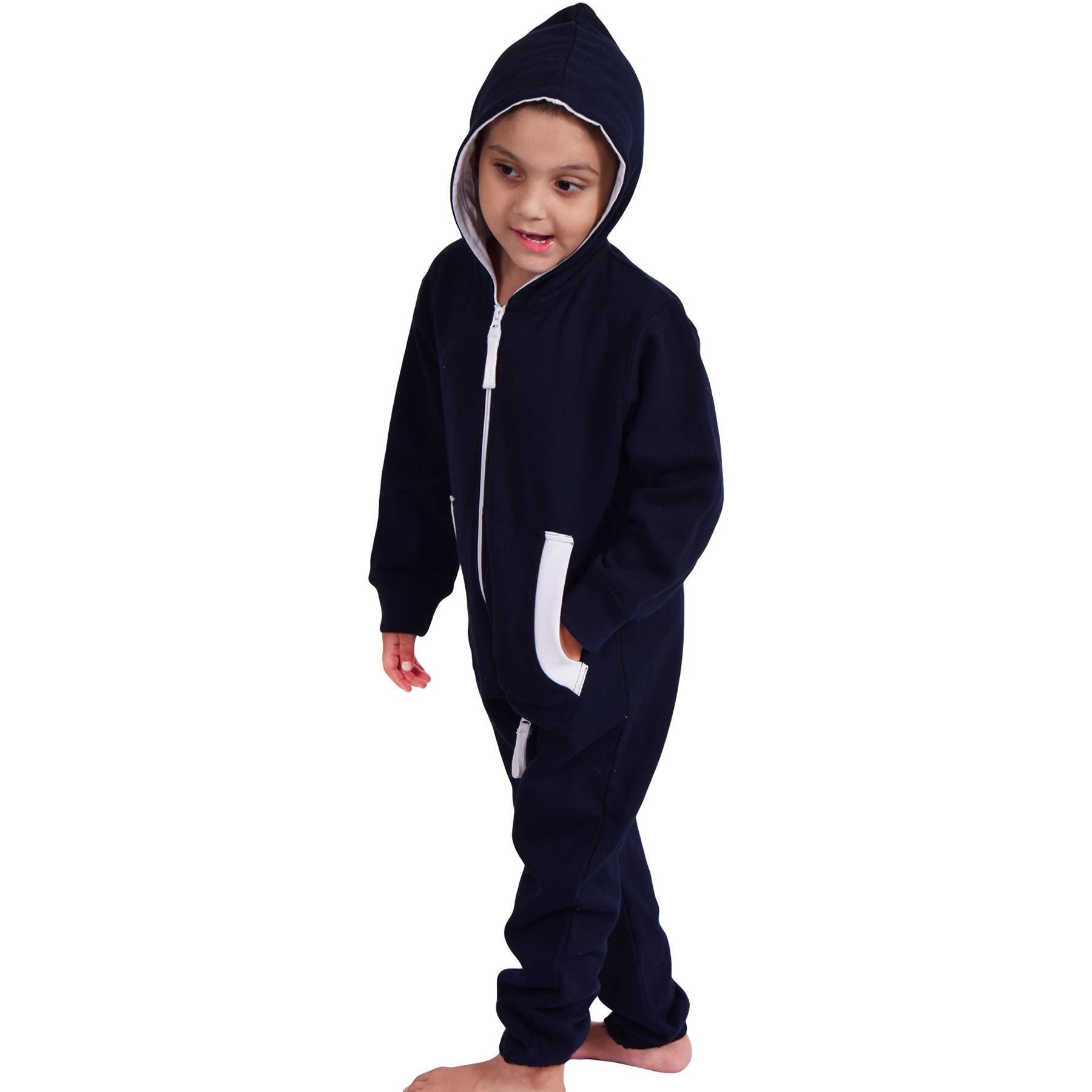 Girls Boys Fleece Pyjamas Sleepsuit Onesie - Kids Clothing Store