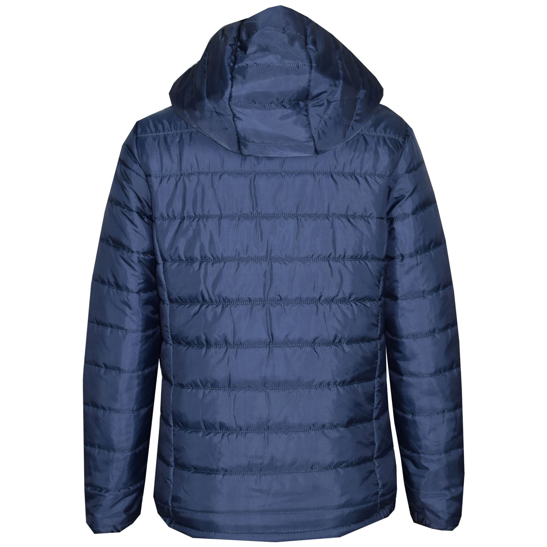 Kids Thick Navy Jackets Boys Hooded Padded Puffer