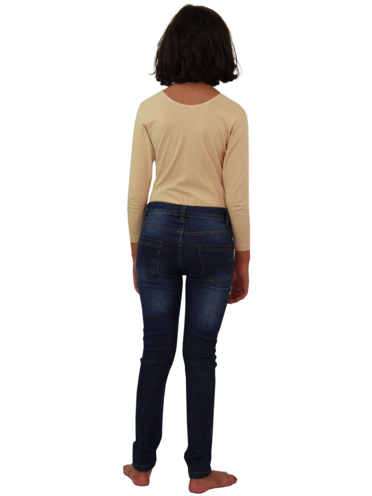 Girls Denim Ripped Skinny Jeans Lightweight Pants