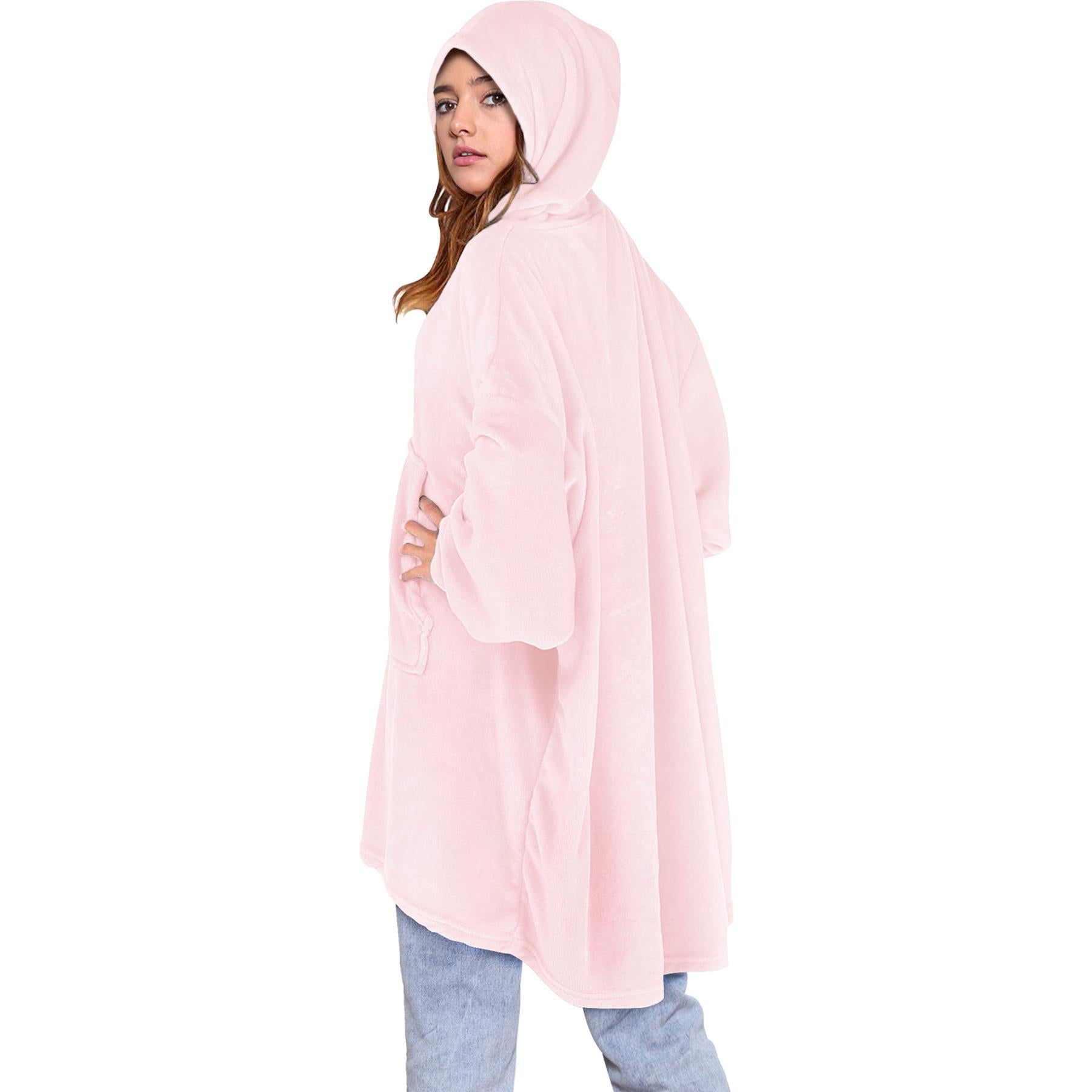 Unisex Men Ladies Oversized Hoodie Plain Snuggle