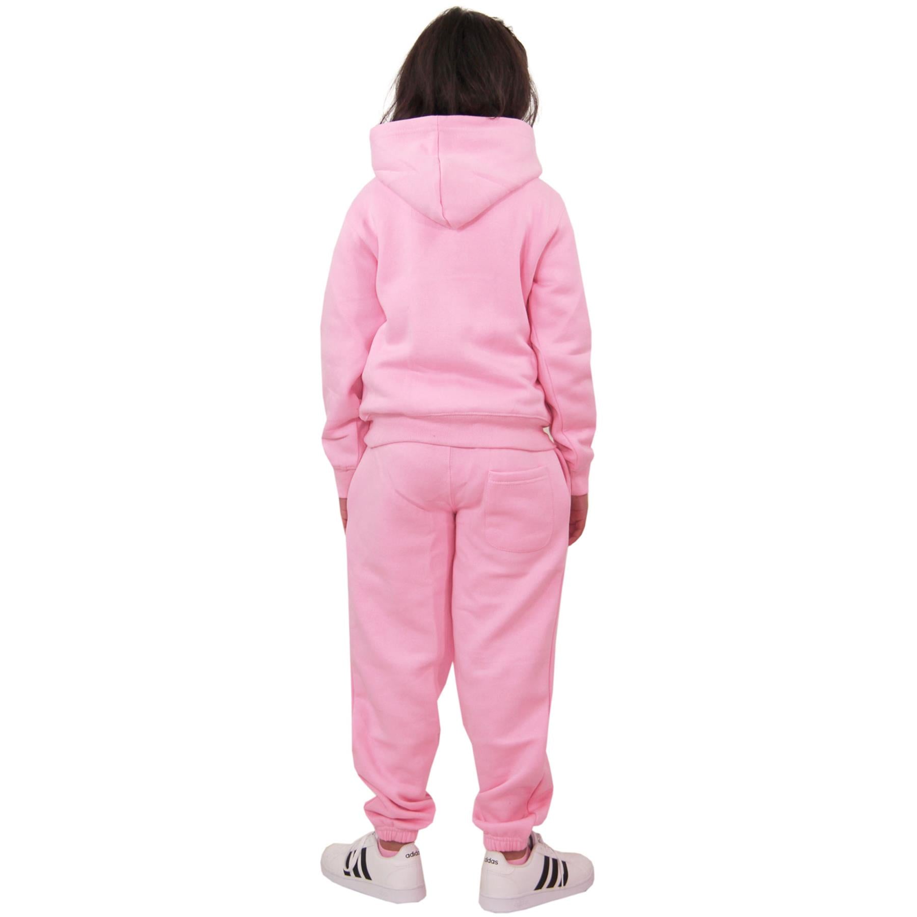 Kids Girls #Selfie Printed Hooded Crop Top & Bottom Jogging Suit